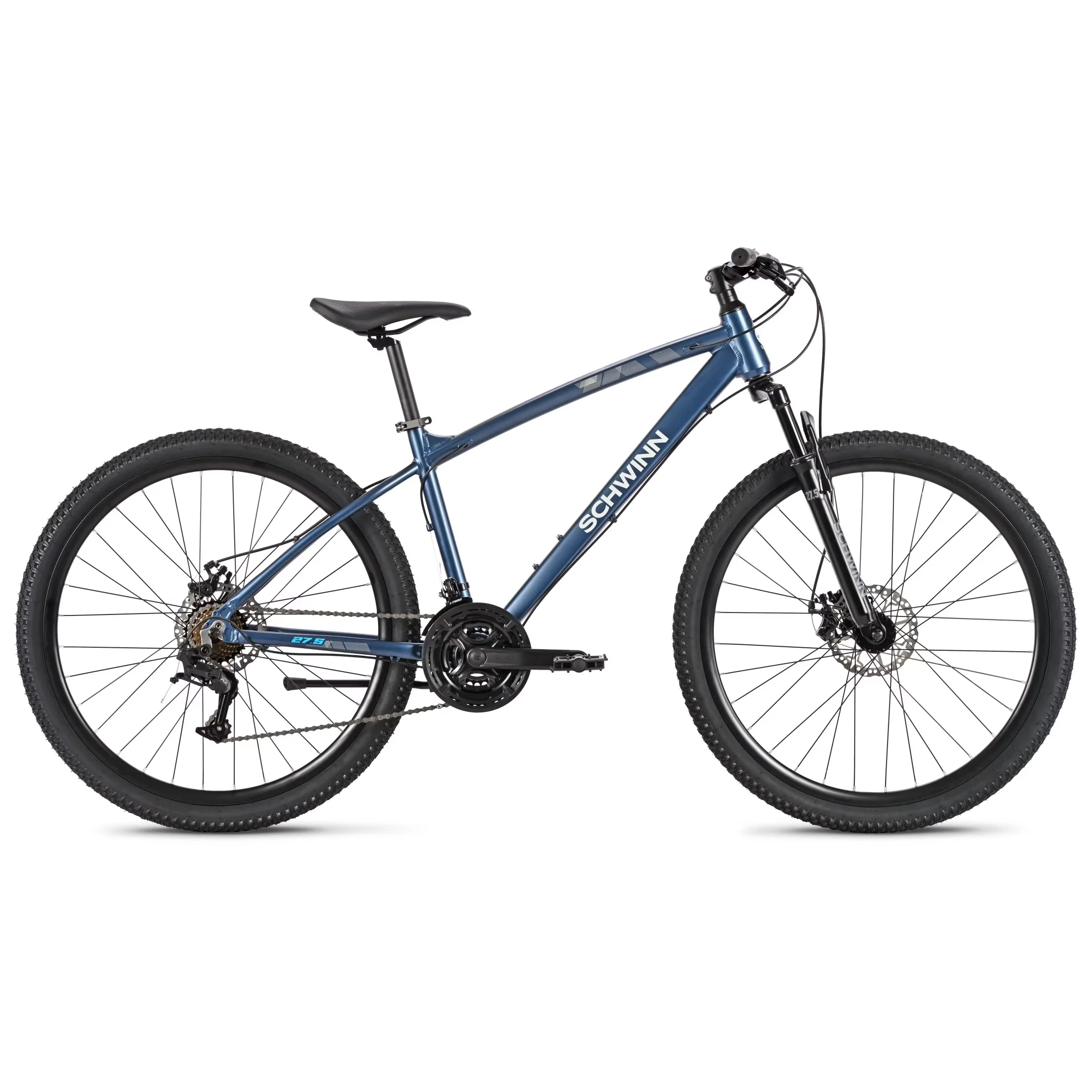 Compact Mountain Bike with Adjustable Seat Height, 21 Speeds, High Timber Sport - Blue Model 936D7D