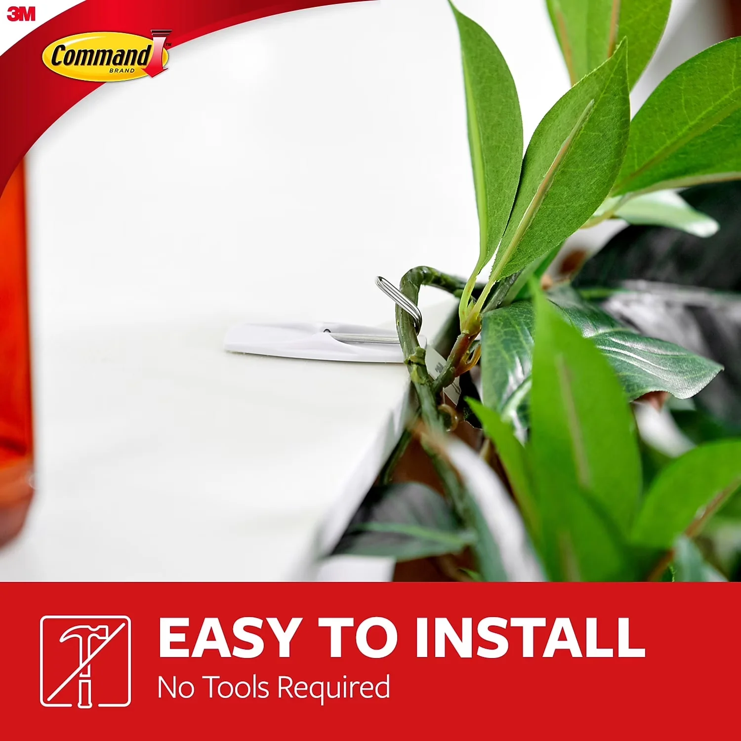 Classic Damage-Free Hanging with Easy Installation, Medium Wire Hooks - Metal White Model FBA453