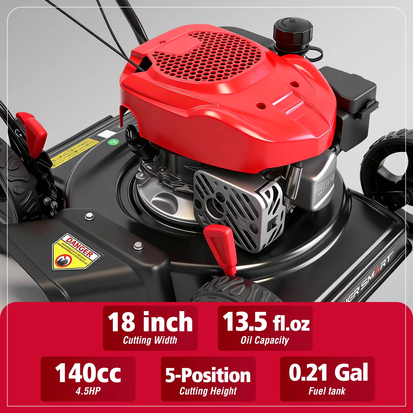 Versatile Push Mower with Brushless Motor, Adjustable Cutting Height, Mulching - Black Model C0ACD9