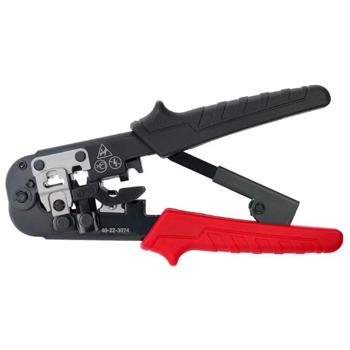 Professional Hand Tool with Integrated cable cutter and stripper, Stripping nest for quicker terminations - Black Model 887D87