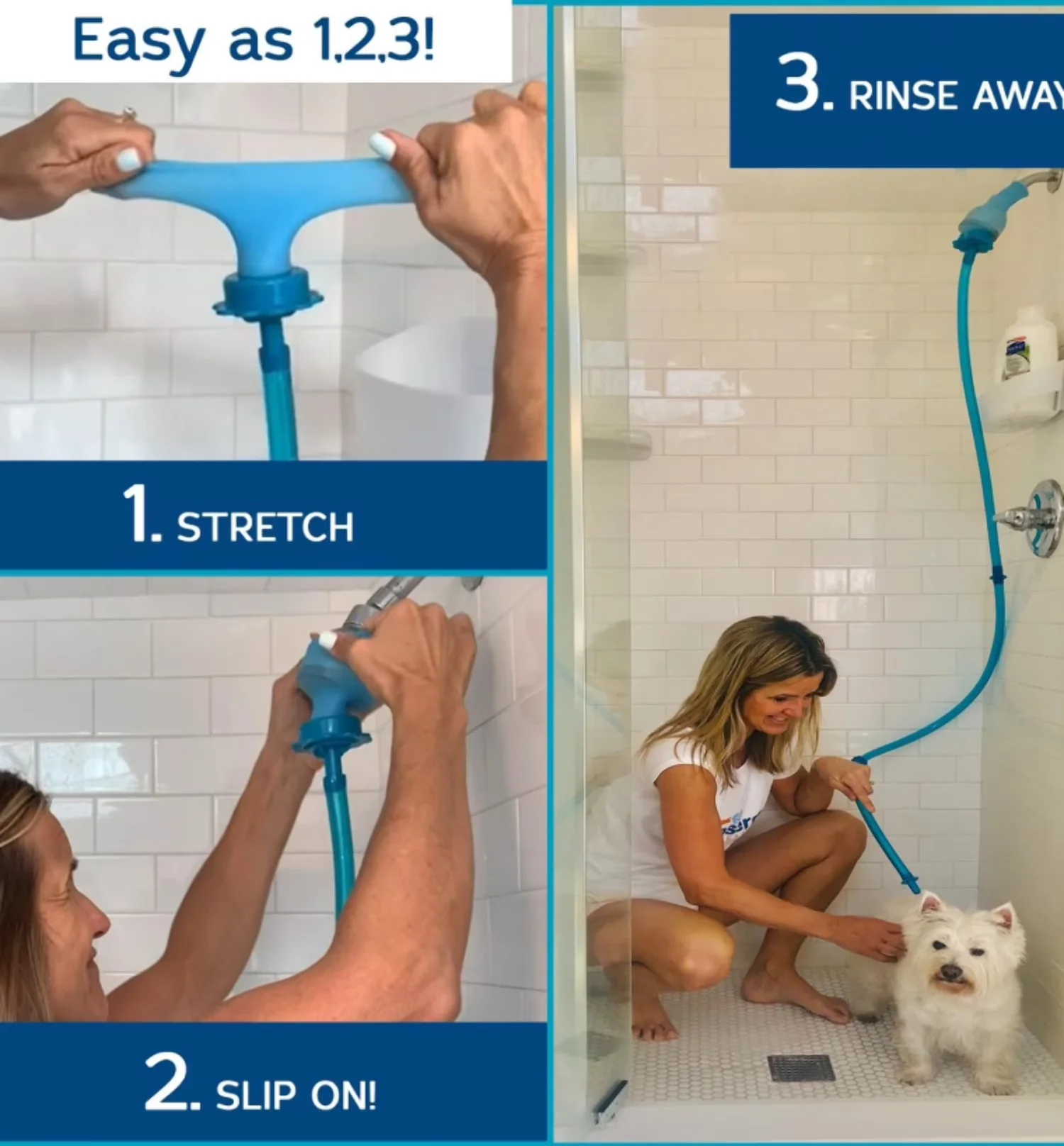 Professional Shower Head with Slip Resistant Floor, Adjustable - Rubber Model BEA72A