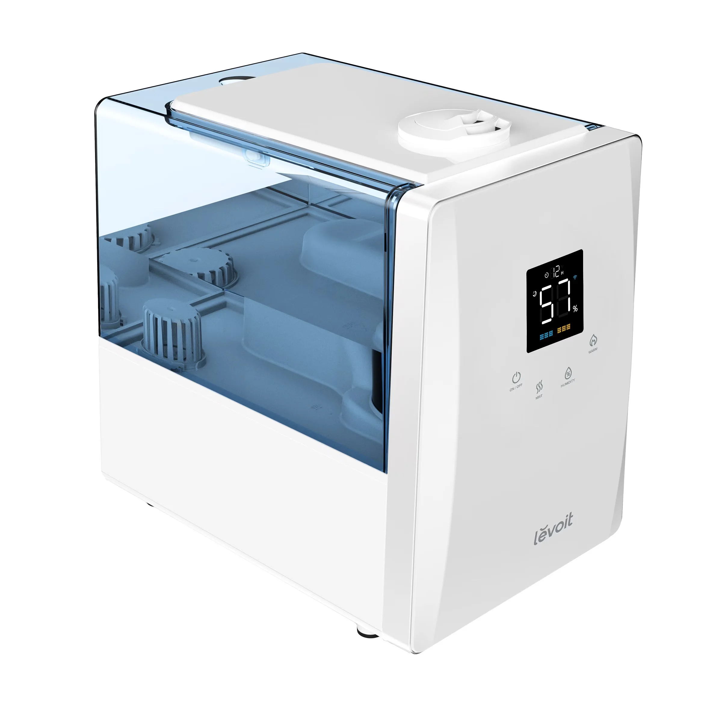 Compact Humidifier with Remote Controlled, White (3 Count), 158 Gallon 430 sq ft Warm Cool Mist - White Model E7DC8A