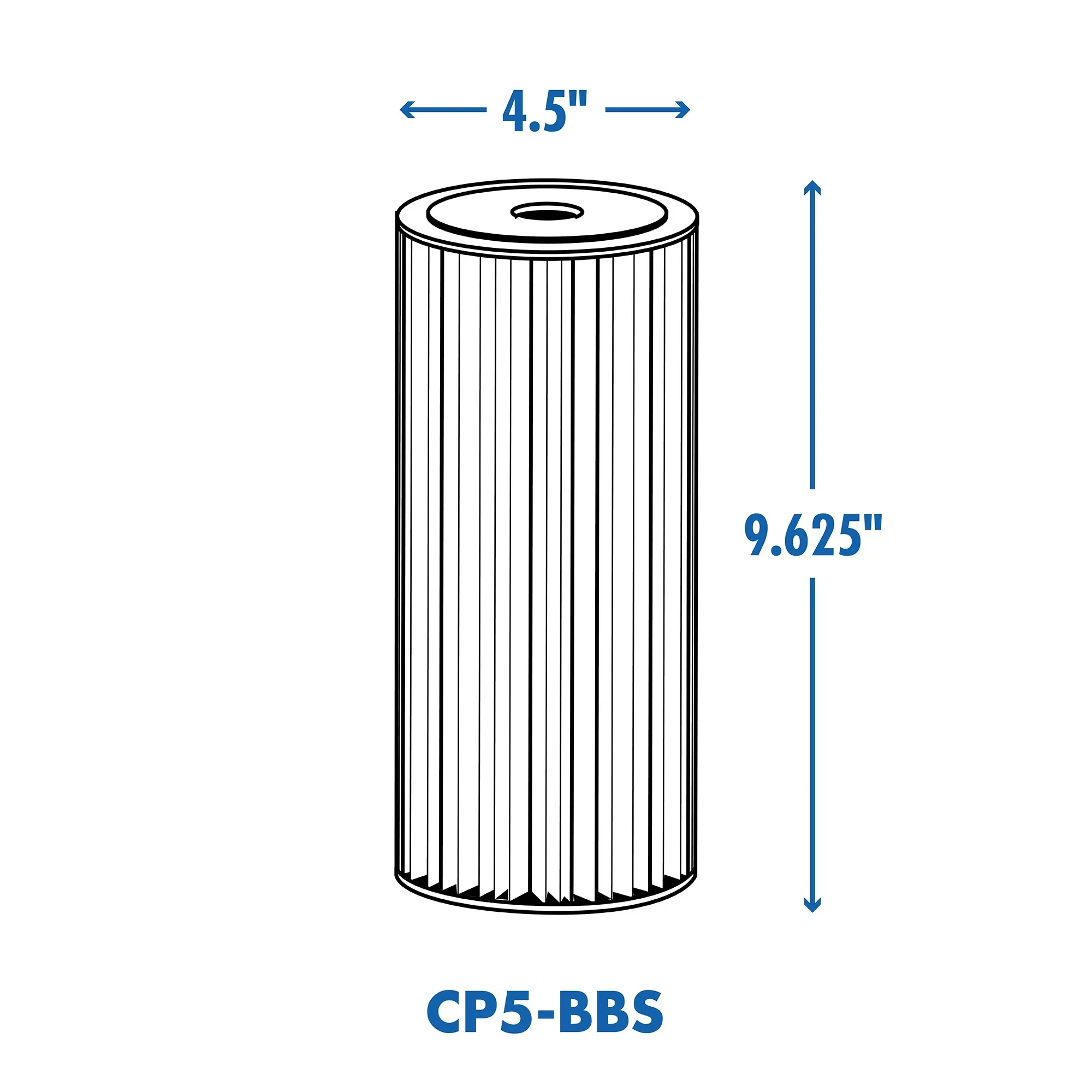 Water Filtration Versatile with Fine - CP5-BBS - Space-Saving Design Model 0D8075