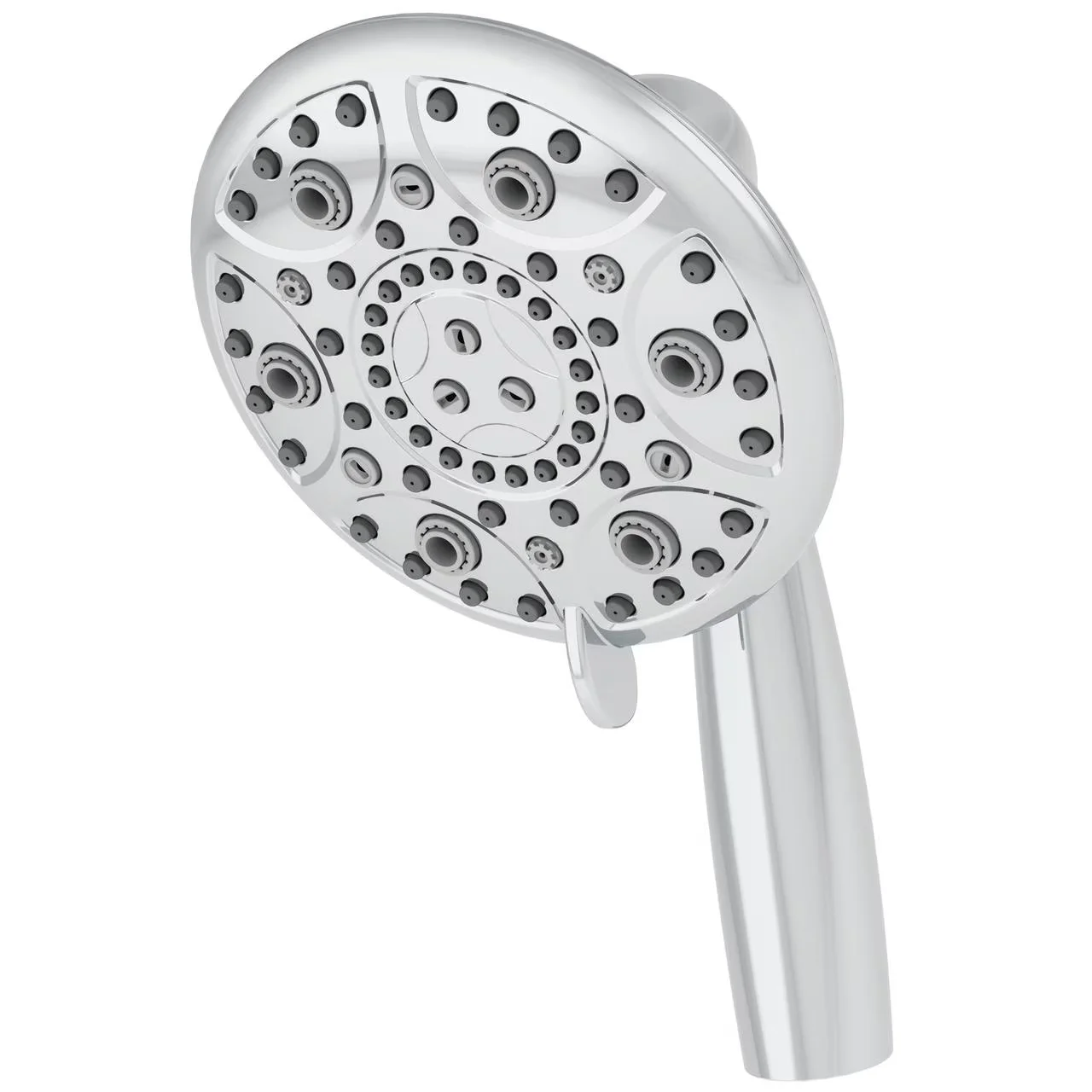 Classic Shower Head with High Pressure, 72 Inch Hose, Rush 8-Setting Chrome Handheld - Abs Silver Model A61F1D