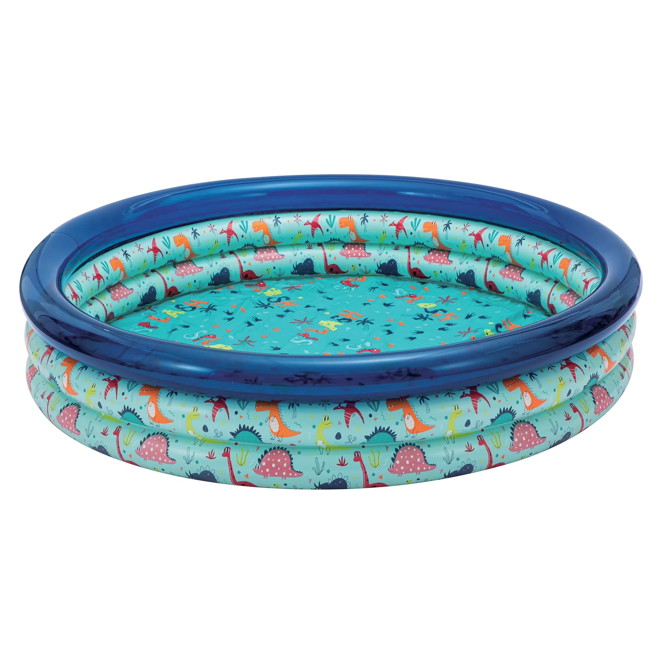 Quality Inflatable Pool with Puncture Resistant, Inflatable 3-ring pool for backyard - Blue Model B65EAA