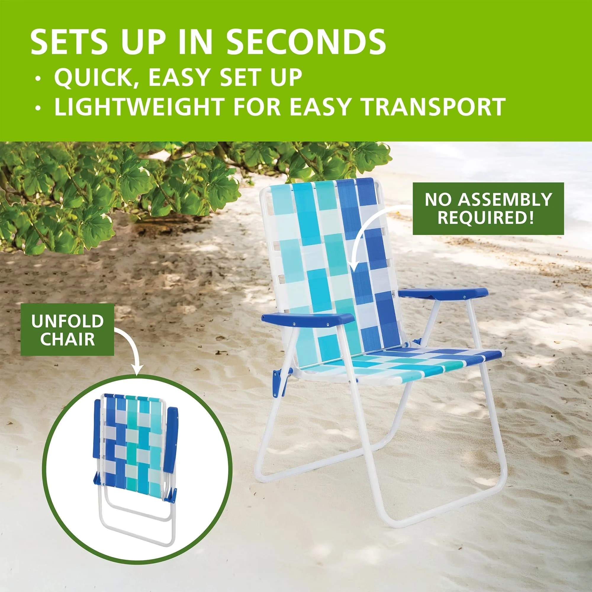 Sleek Patio Chair with Waterproof - Blue for Everyday Use Model 77C9E3