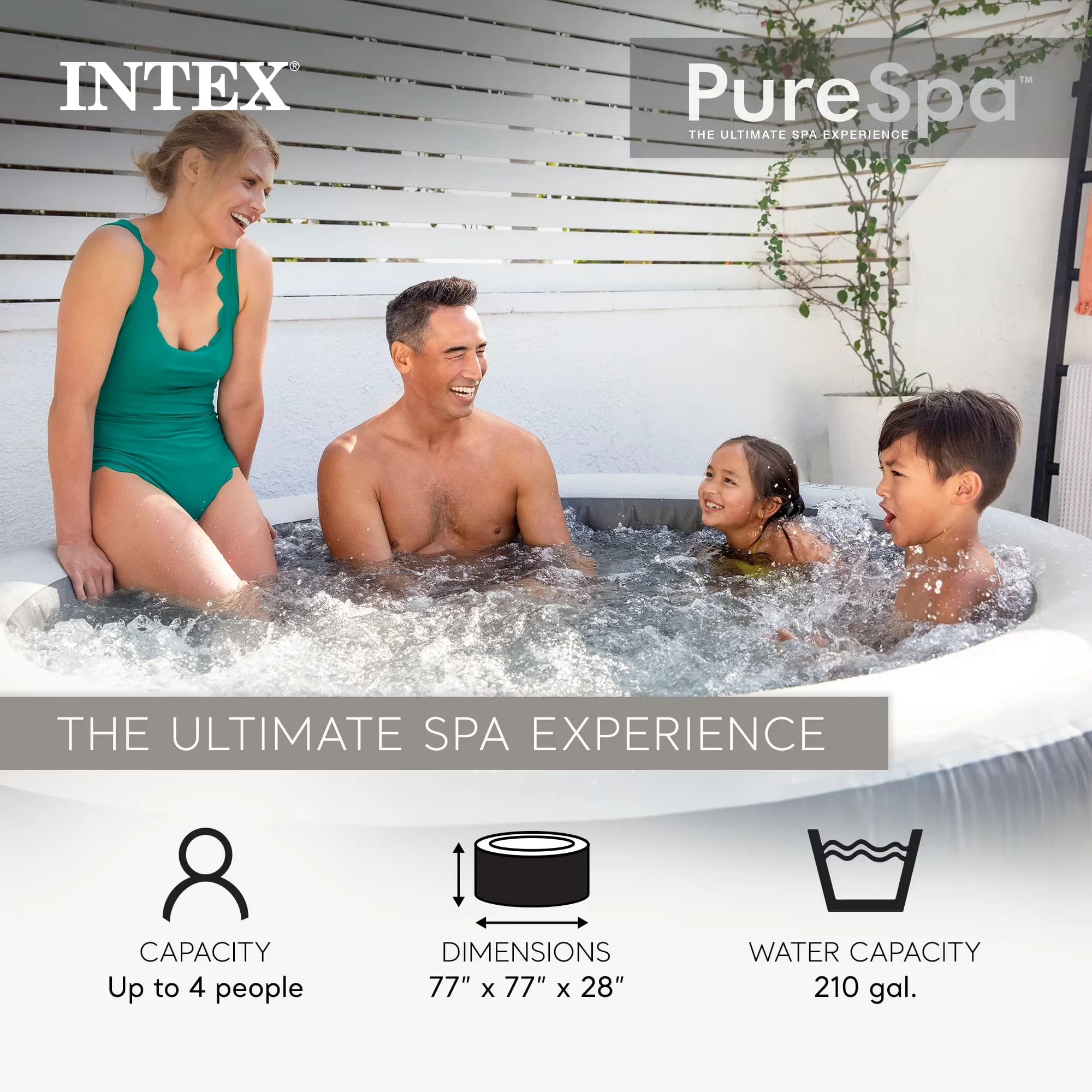 Hot Tub Reliable - Gray Pvc PureSpa - Residential Grade Model 3C9568