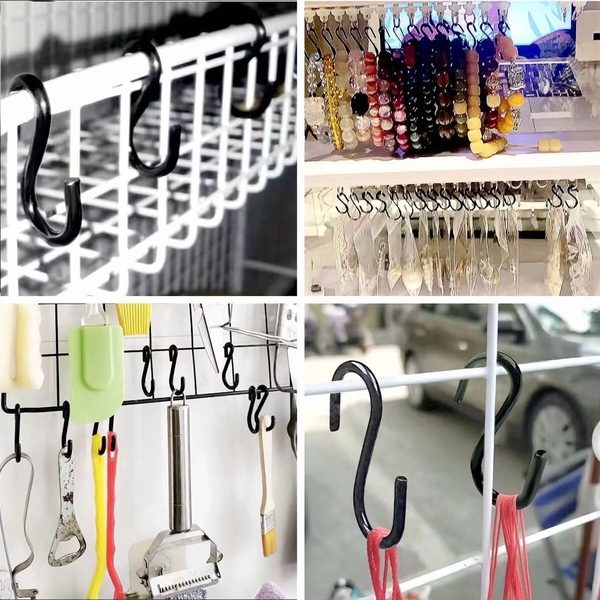 Compact Fastener with 10Pcs 1/2 Inch S Shaped Hooks - 1/2 in - Satisfaction Guaranteed Model 6A648E