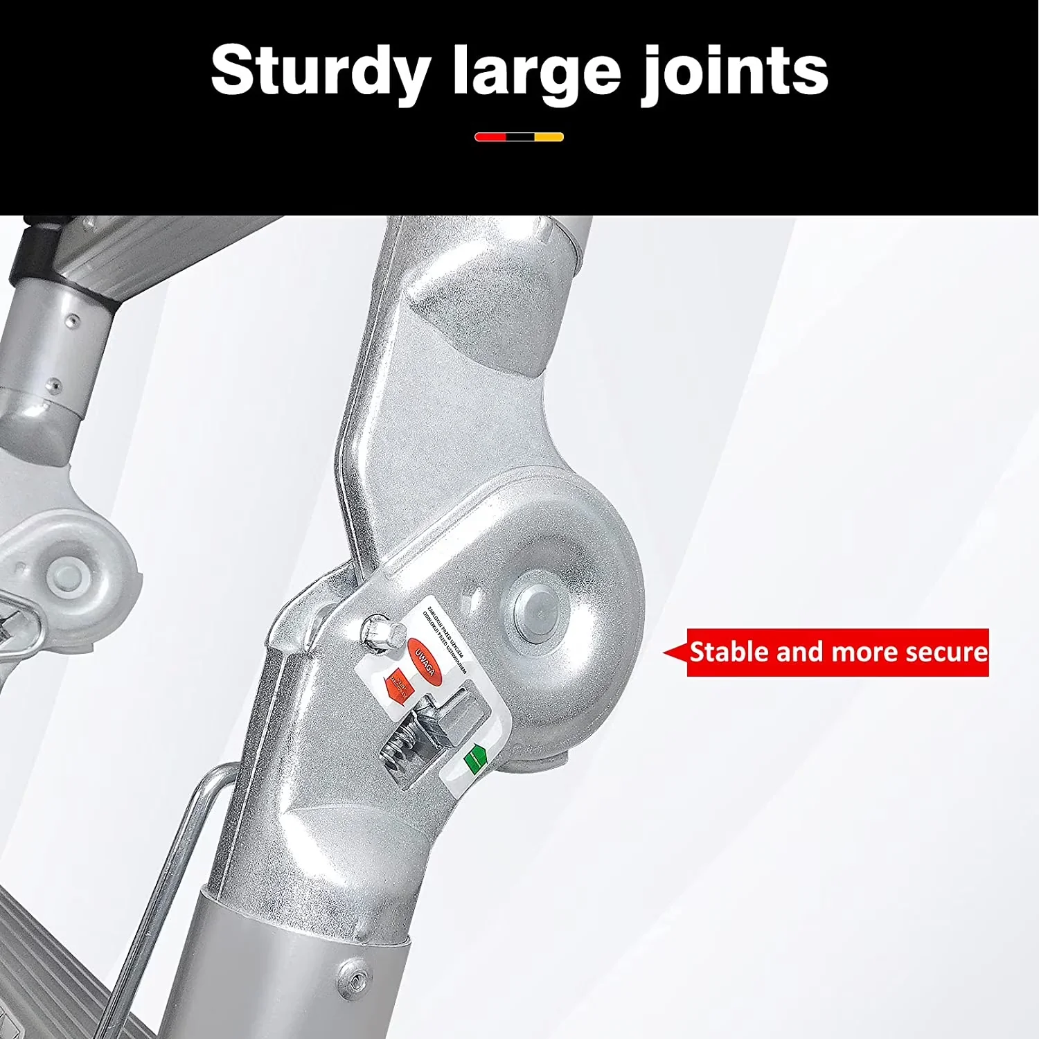 Ladders And Step Stool Compact with Stabilizer Bar, 16.5 ft - Stainless Steel Model 8138F0