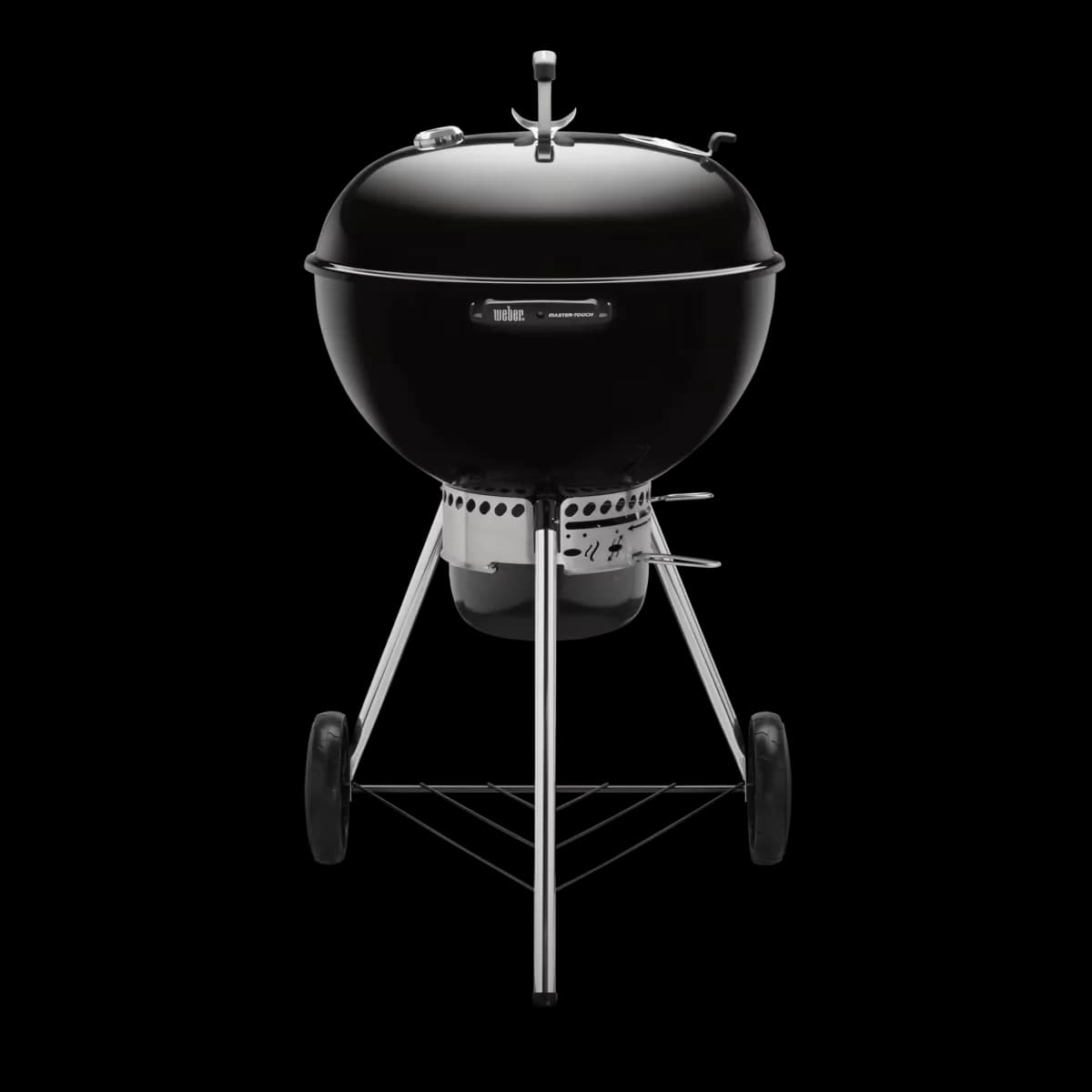 Professional Charcoal Grill with Adjustable Charcoal Tray, Master -Touch - Black Steel; Plastic, Porcelain Enamel Model 413959