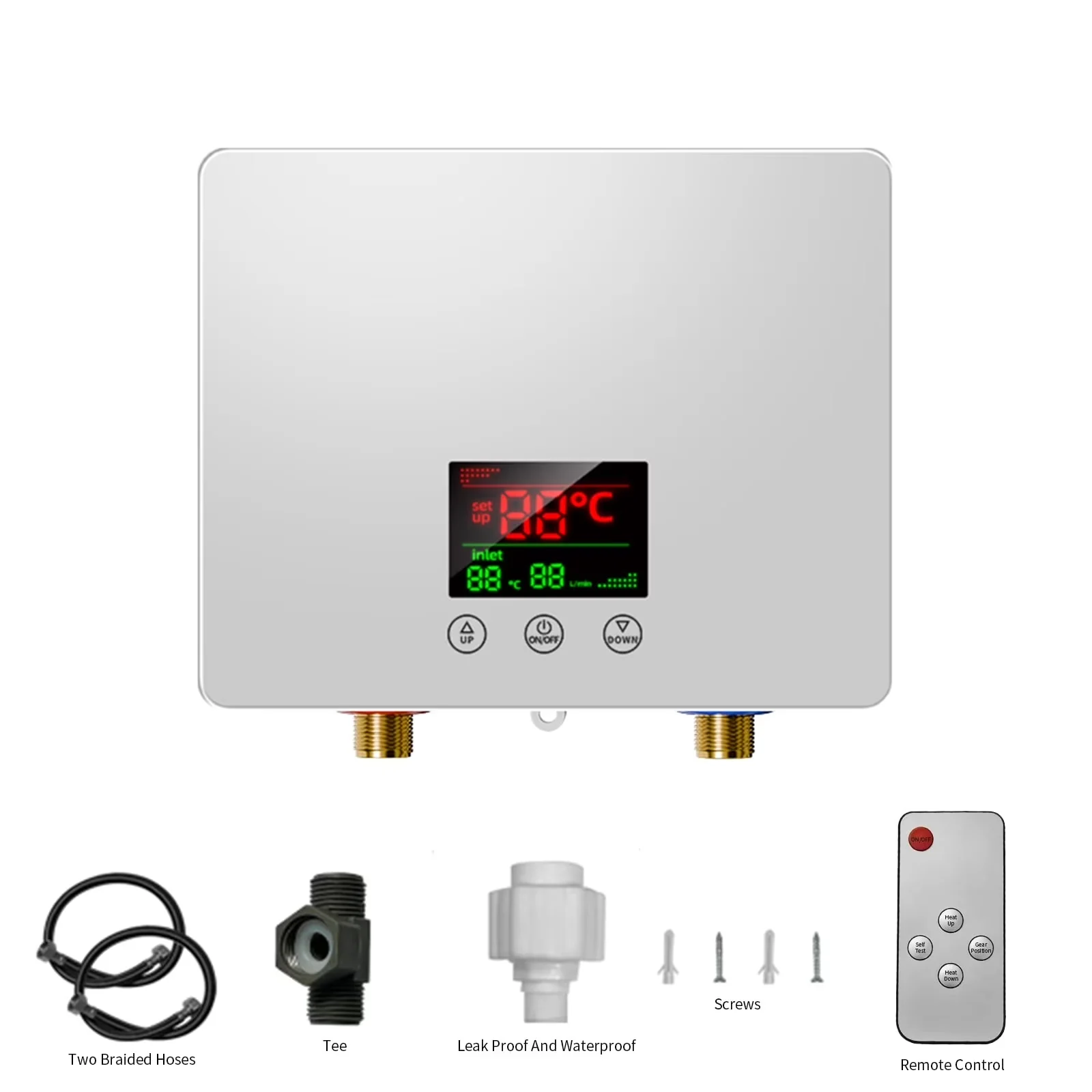 Professional Plumbing with 4500W, Easy Installation, Electric Tankless Water Heater - Model 6449F2