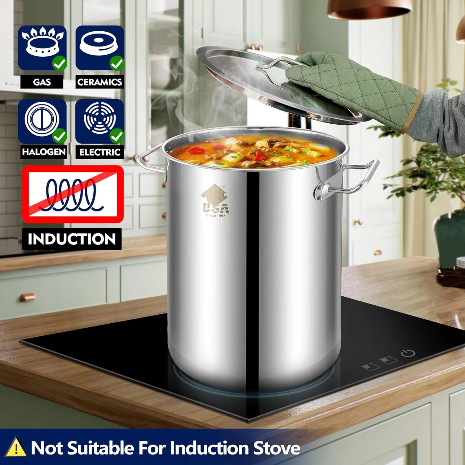Innovative Outdoor Fryer with Propane Burners - Silver Stainless Steel Model 3896A6