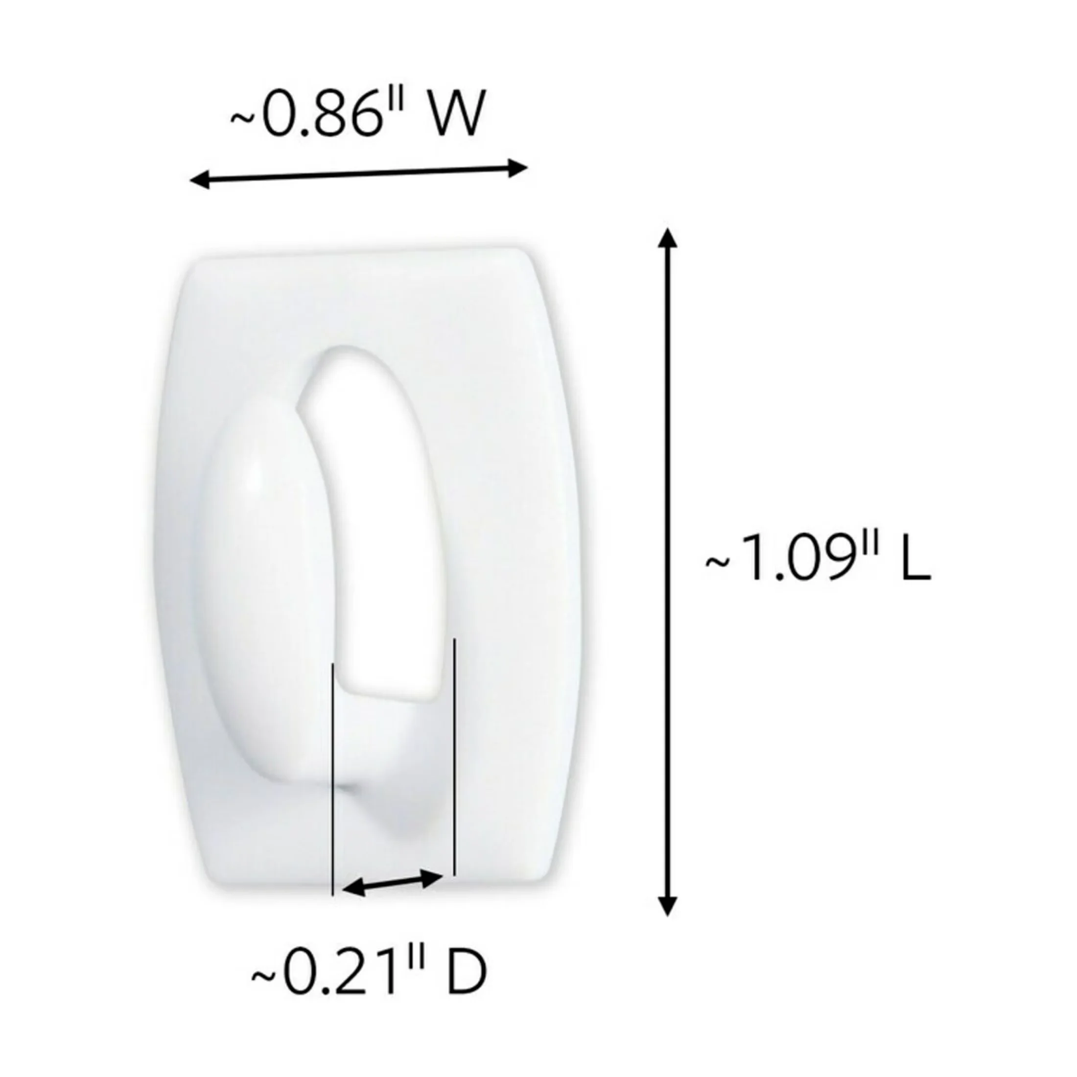 Compact Damage-Free Hanging with Easy Installation, Wall-Mountable - White Plastic Model C9AC6D