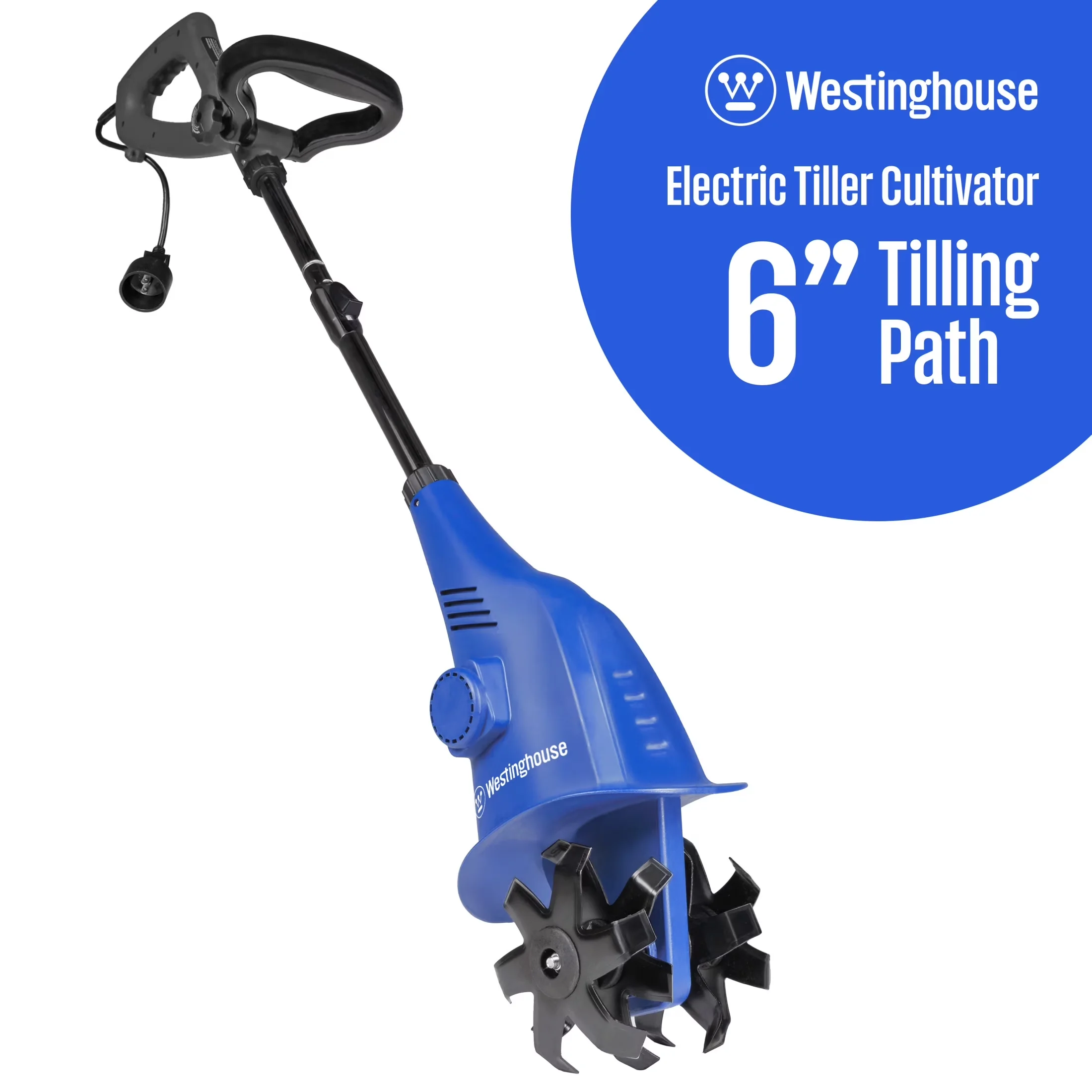 Trillers Cultivator Innovative with 6-Inch, 4 Steel Blades, 2.5 Amp Corded Electric Mini Tiller - Model 6FB375