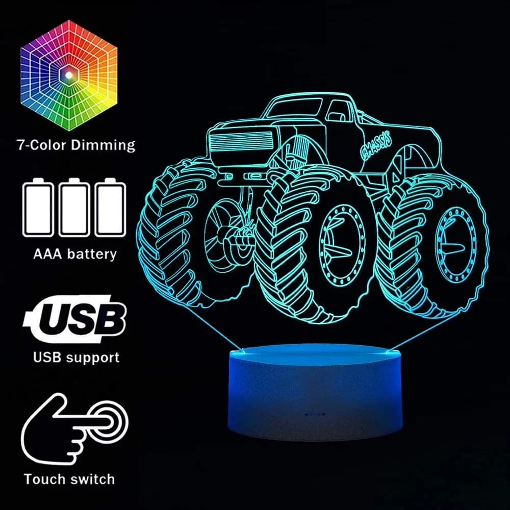 Innovative Led Lighting with LED, Battery, 3D Lamp - Multicolor YT03-563 Model 2C42F2