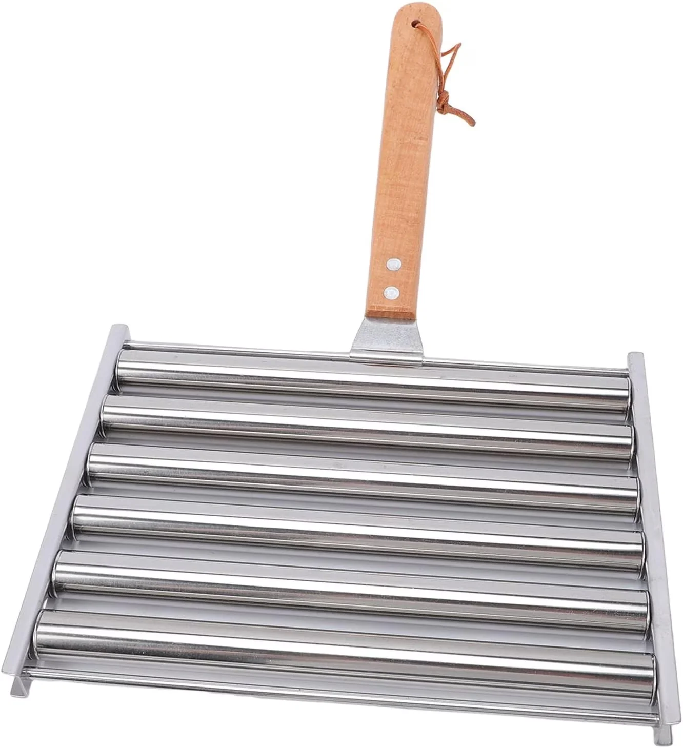 Stylish Combo Grill with Stainless Steel BBQ Sausage Rack, Hot Dog Roller for Camping - Model 96B4C5