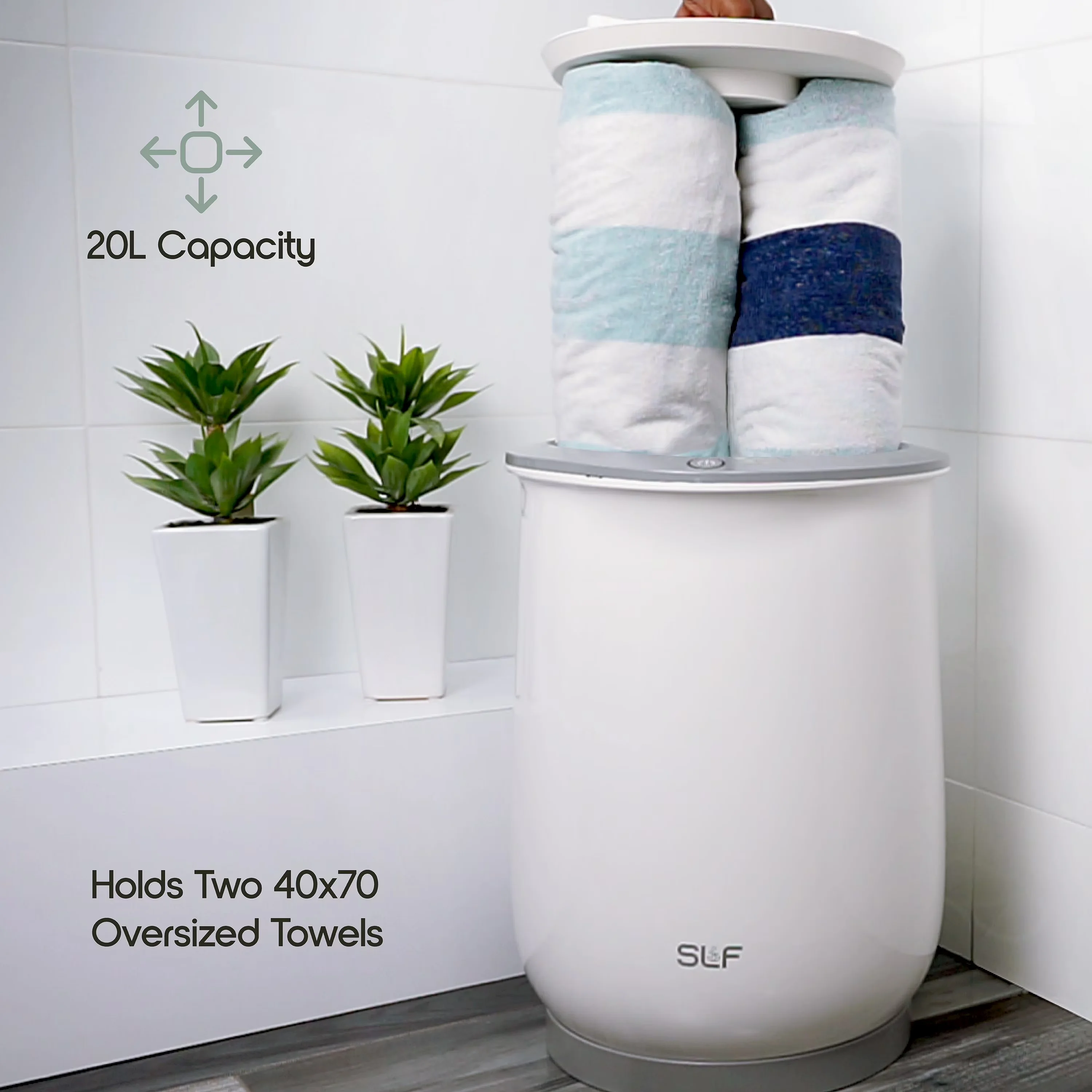 Bathroom Renovation Premium with 18.5 x 13 in, Easy to use one-button controls - White 20 L Model 79E4BE