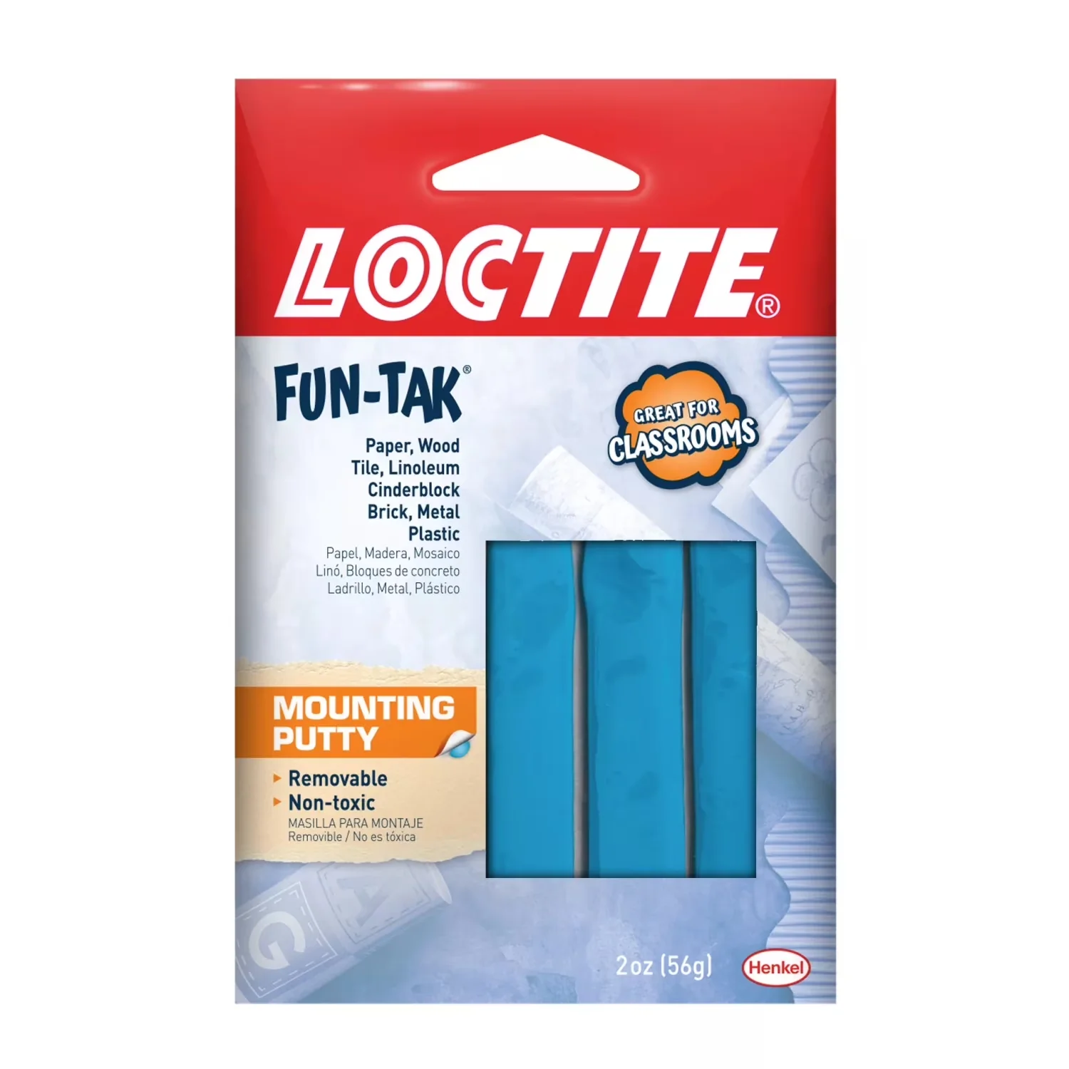 Paint Tools Supplies - Paint Brushes Rollers Tray Durable with Color: Blue, Fun-Tak Mounting Putty, Blue 2 oz Wallet - Blue Model C37BA1