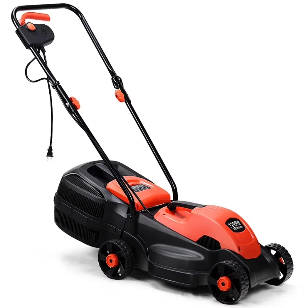 Push Mower Reliable with Adjustable Cutting Height, Grass Bag for Garden - Model 1B9A2B