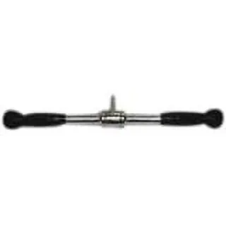 Versatile Home Gym Accessory with Heavy Duty, Deluxe 20" Straight Bar Cable Attachment - Silver Steel Model CED0AC