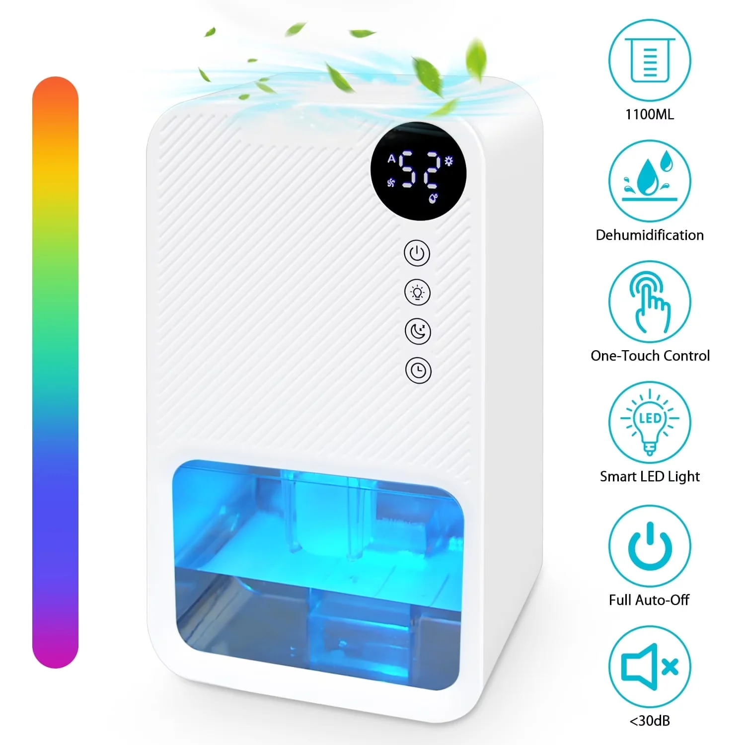 Innovative Dehumidifier with Automatic Shut-Off, dehumidifier for room home - White for Home, Small Model B01114