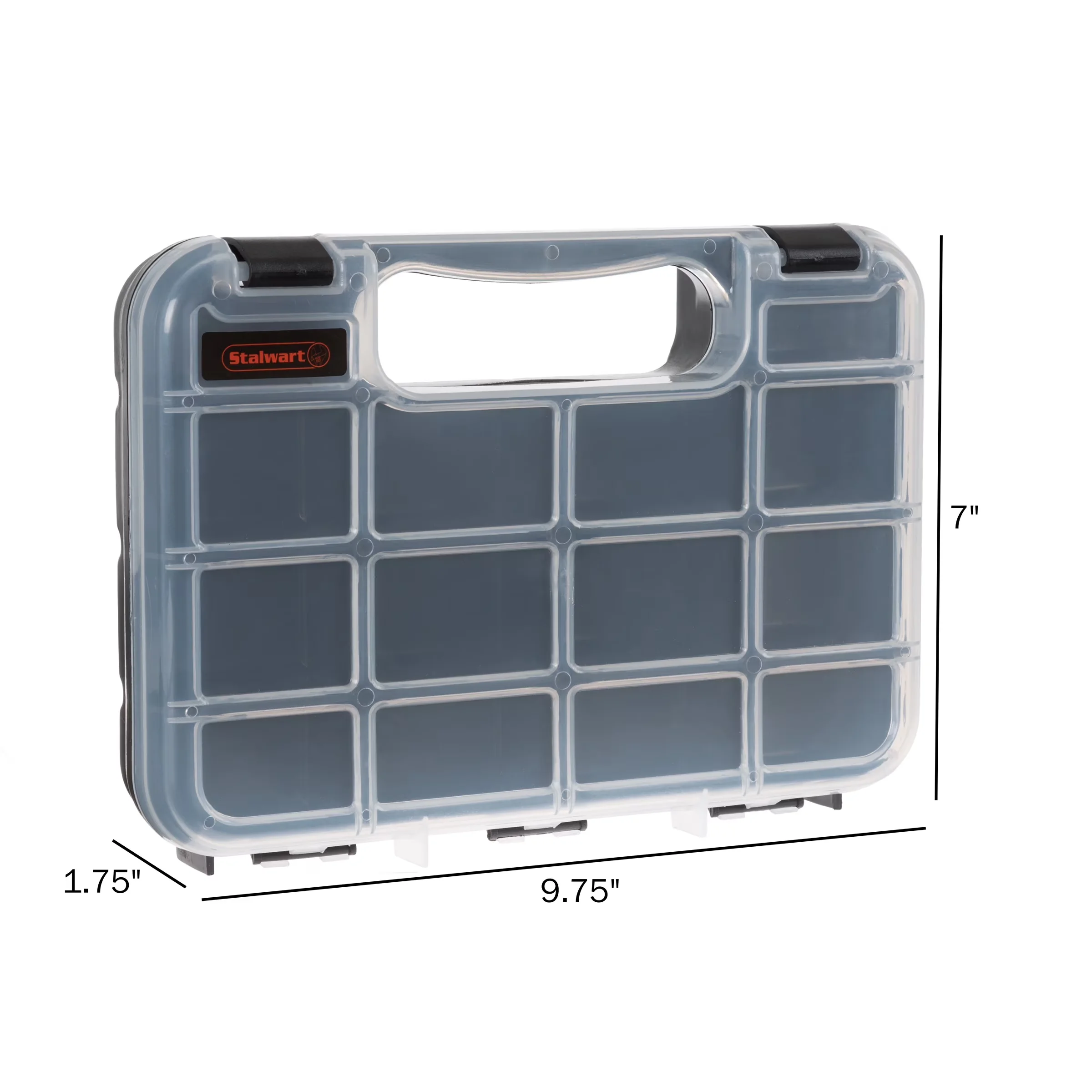 Efficient Toolstorage with Storage, Secure Locks & 14 Small Compartments - Plastic Black Model 63A5C7