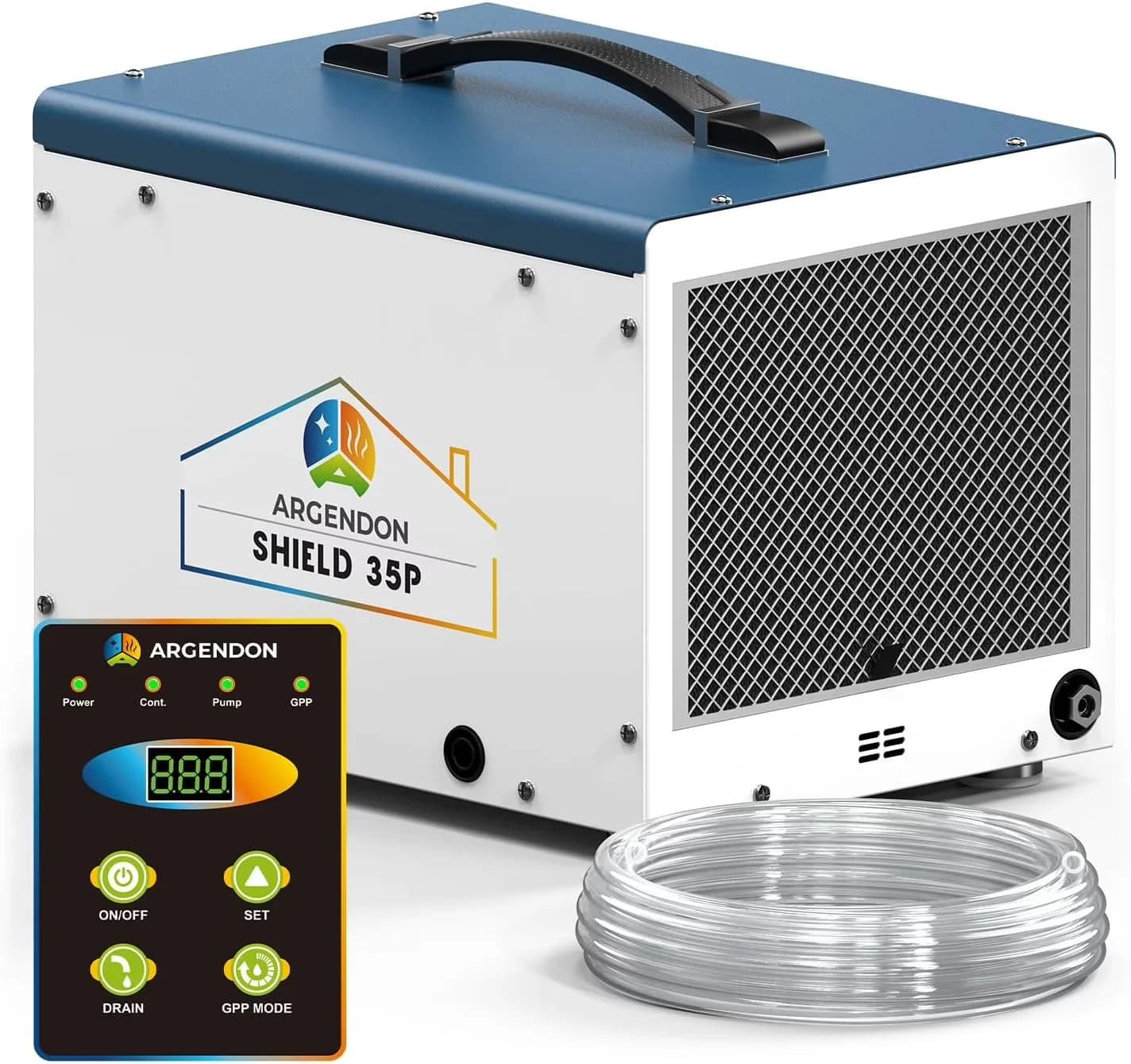 Classic Dehumidifier with Built-In Pump, Adjustable Humidistat, Automatic Defrost Control - White Model F45B7C
