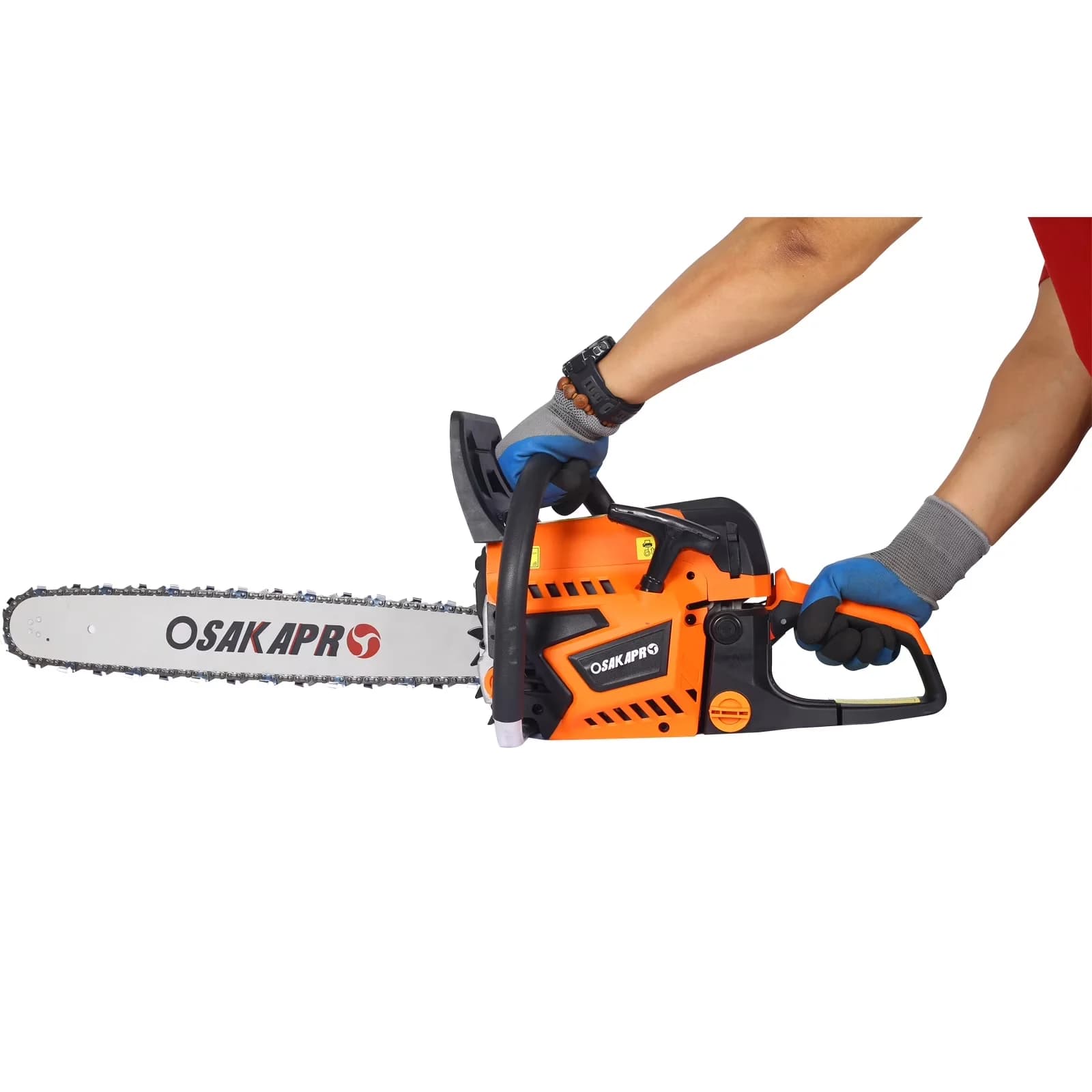Chainsaw Classic with Chain Brake, Automatic Chain Oiler, Anti-Vibration - Orange Model 3E37B3