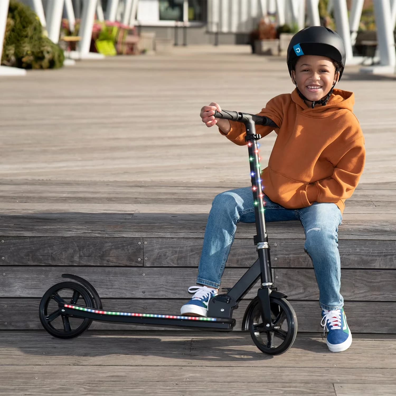 Classic Scooter with Foldable, Age: Children, 8+, Jupiter Jumbo 2-Wheel Kick - Plastic Black Model D43420