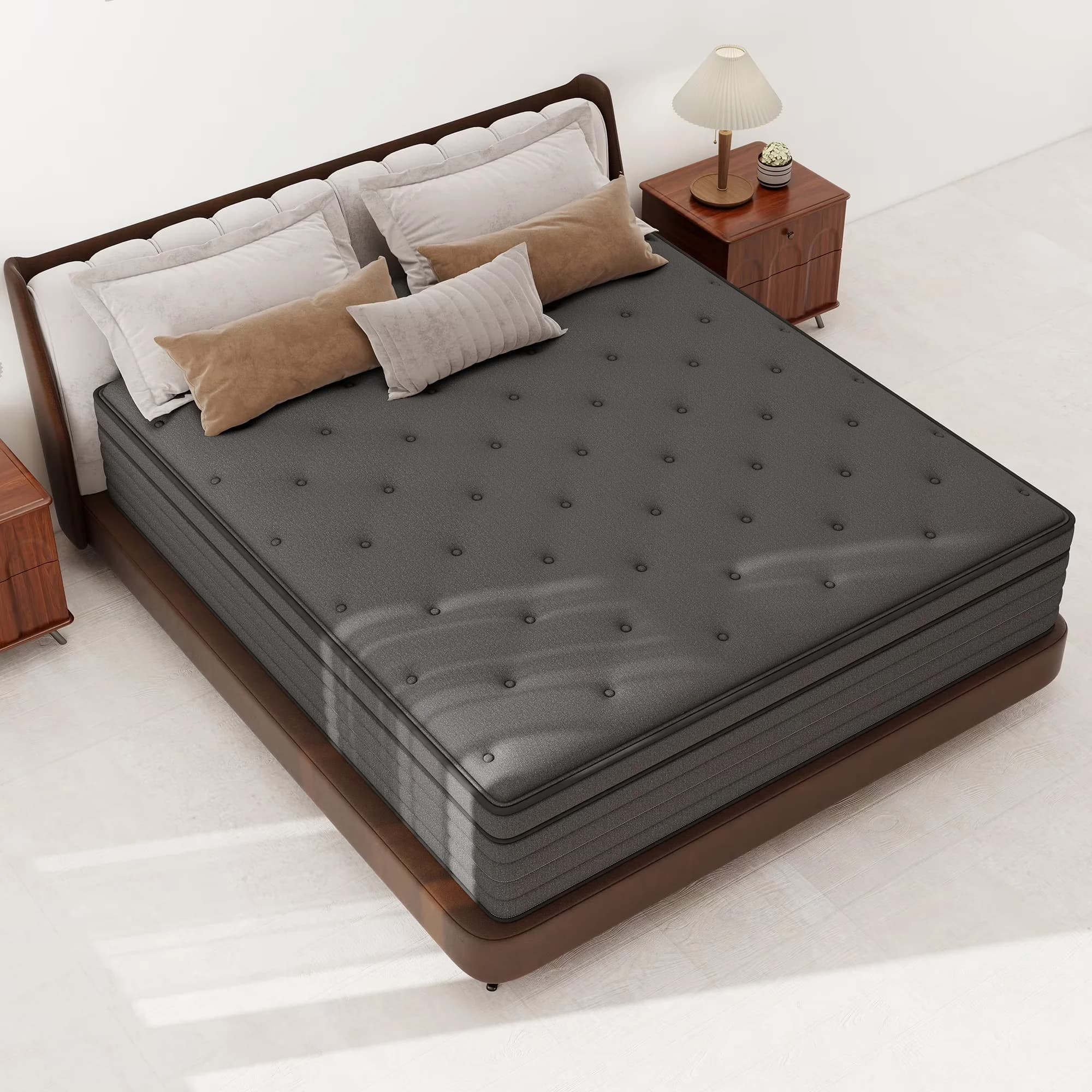 Efficient Mattresses Accessory with Low Motion Transfer, Mattress-In-A-Box, Breathable Construction - Gel Memory Foam, High-Density... Model C8AD49