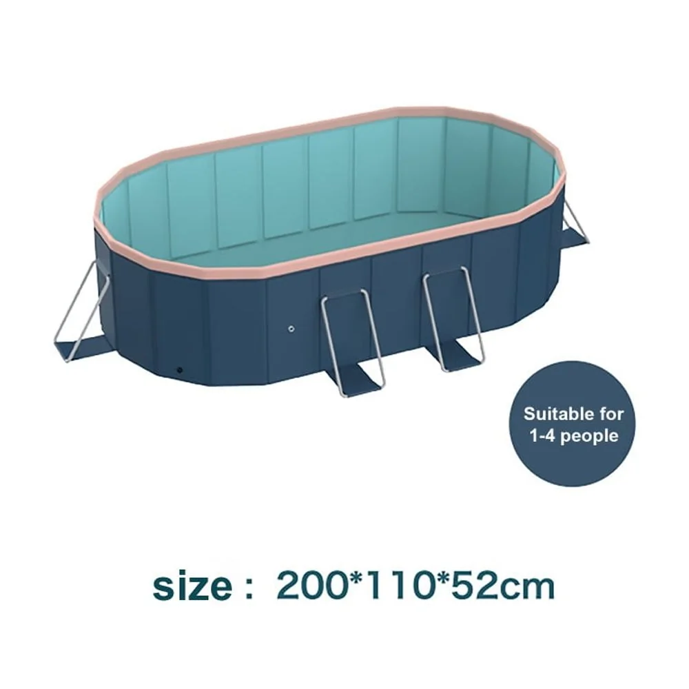 Compact Inflatable Pool with Large Capacity Water, 2.1m PVC Folding Outdoor - Model ACD958