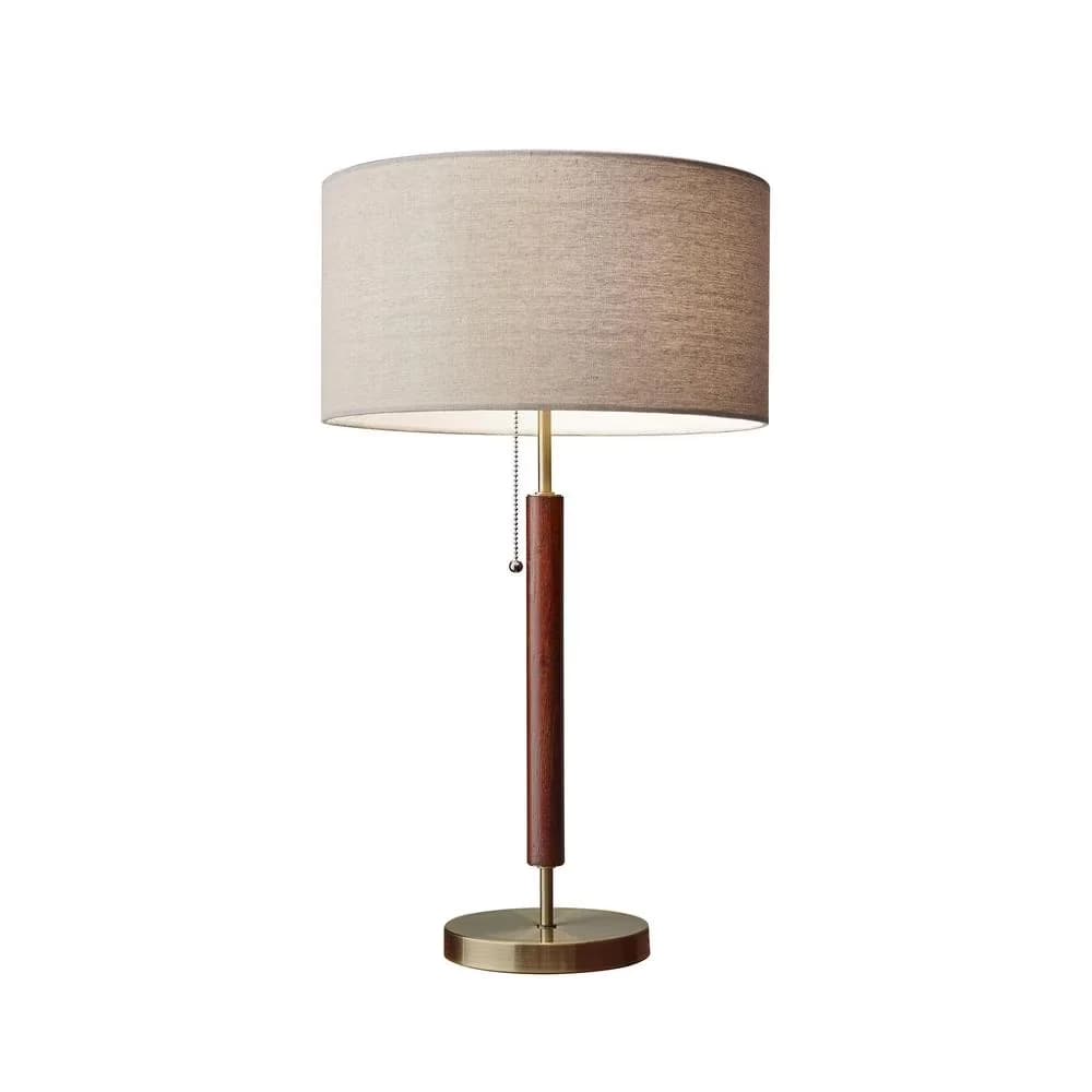 Professional Table Lamp with Incandescent, Smart Compatible - Wood And Metal Multicolor Model 1A6BD6