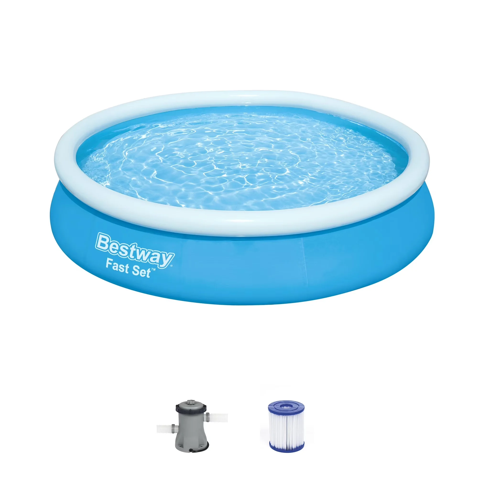 Compact Above Ground Pool with Puncture Resistant - Blue 12ft - Professional Series Model E30880