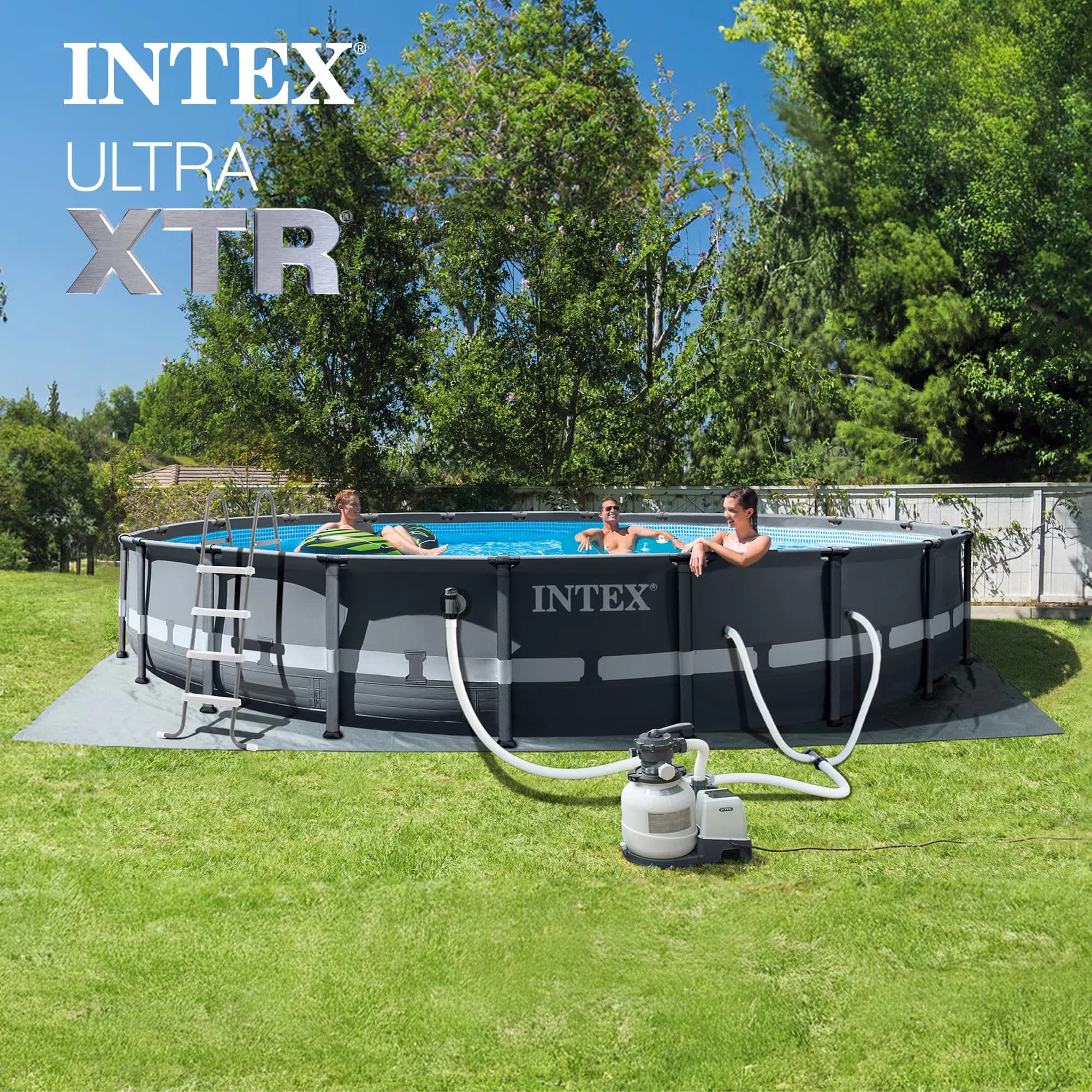 Above Ground Pool Efficient - Gray 20ft for Daily Use Model 5F3AA0