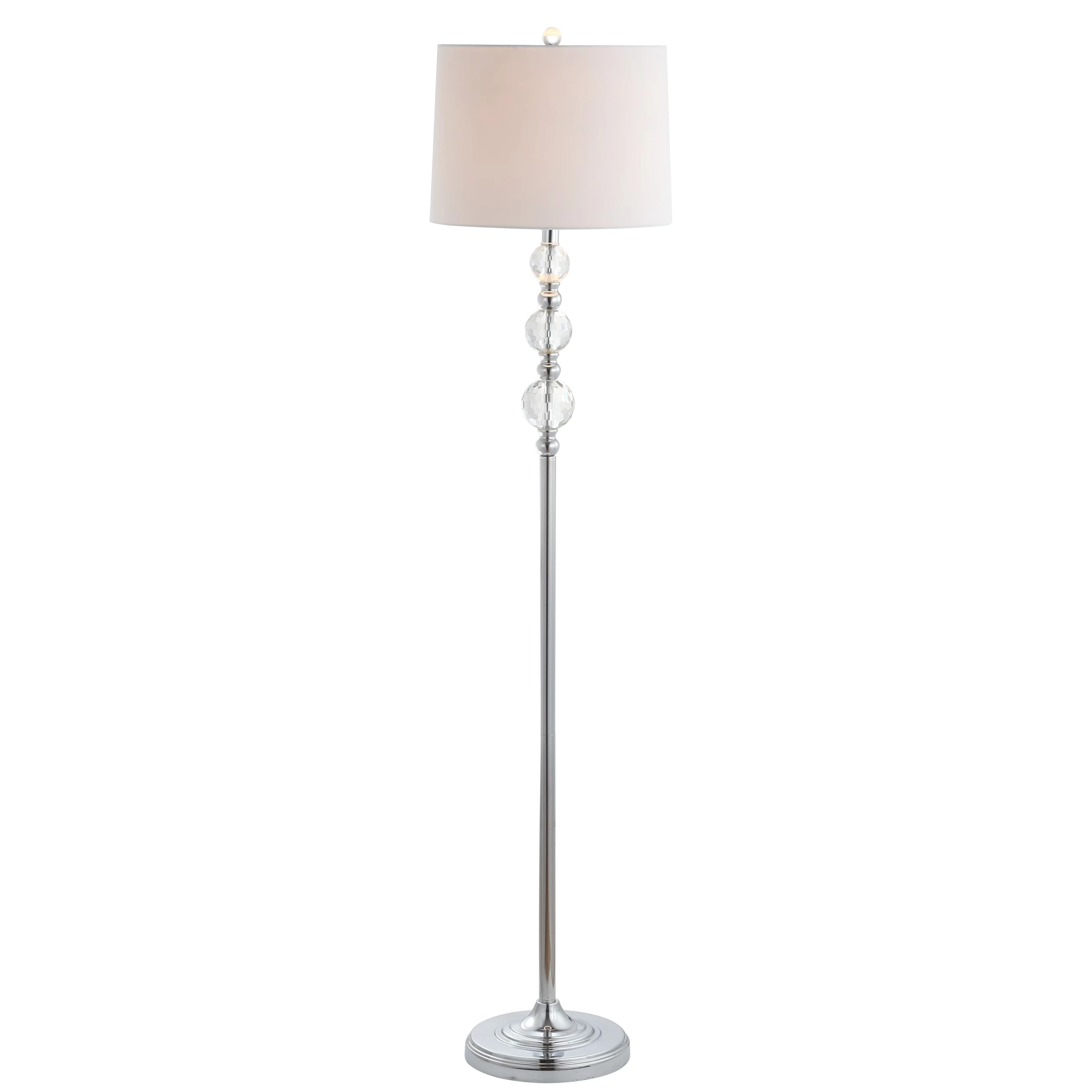 Reliable Floor Lamp with Standard Lamps, Glam, Clear/Chrome - Iron Clear, Silver Model 1AE78F