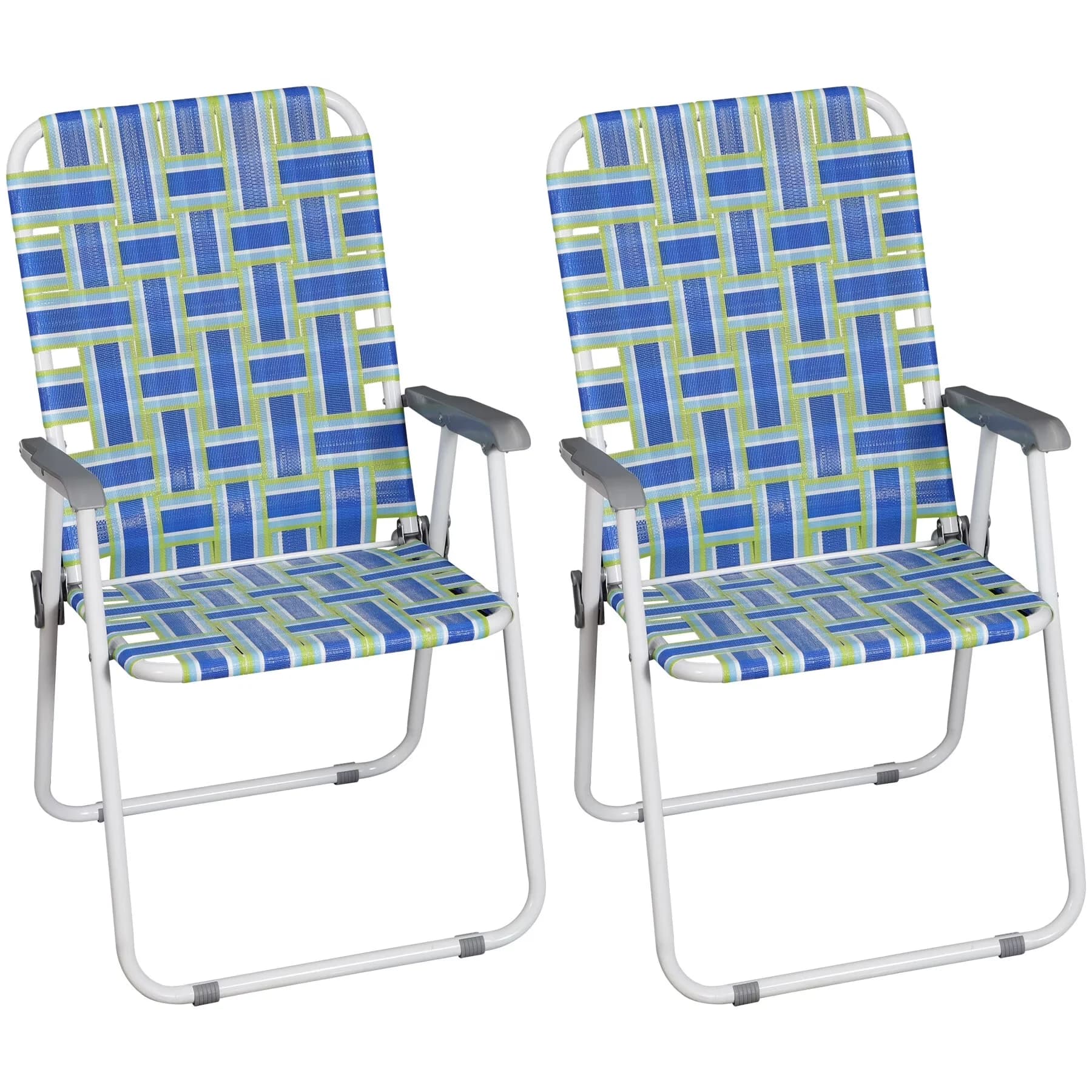 Patio Chair Stylish with Blue/Green - Blue Lawn - Heavy Duty Model CA5696