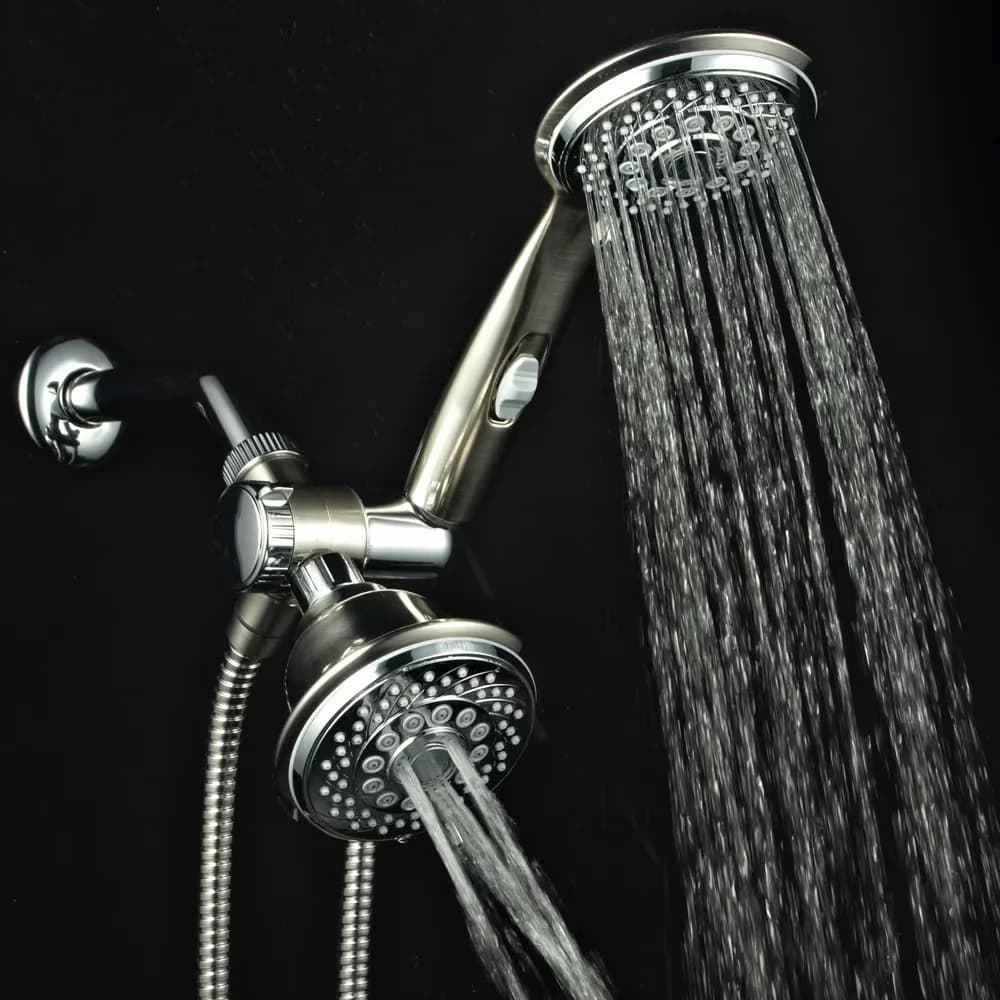 Shower Head Essential with Adjustable, 3-Way - Chrome/Brushed Nickel Multicolor Model F7A320