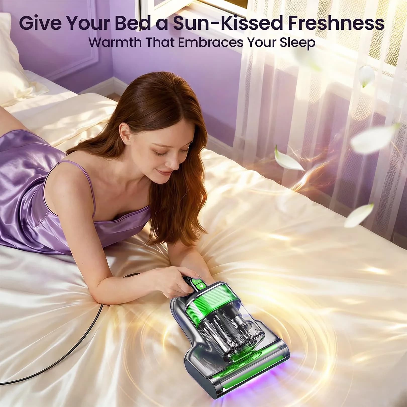 Efficient Fans In Cooling with LED, Oscillating, Mattress Vacuum Cleaner - Green Metal Model 6BB1AC