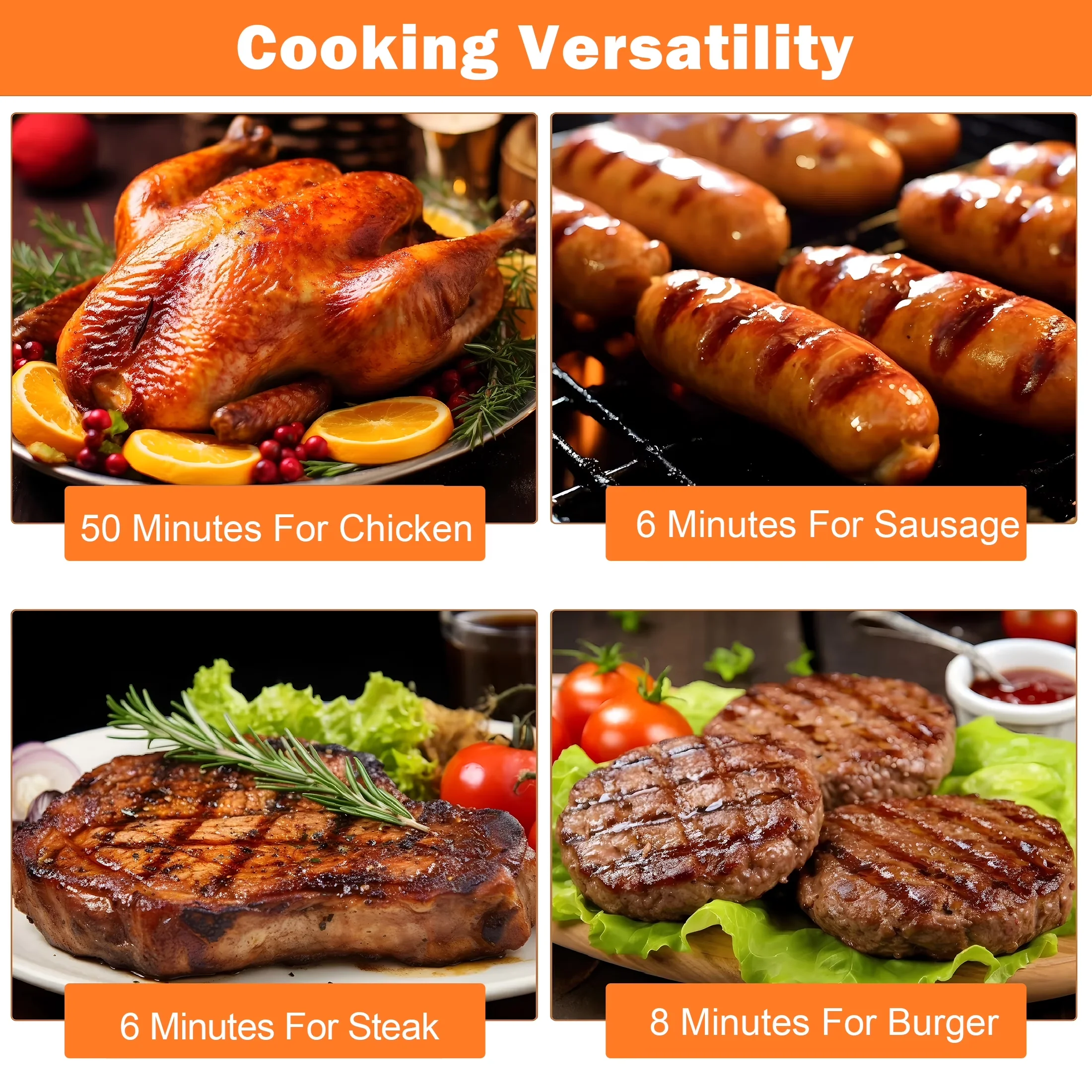 Versatile Charcoal Grill with Portable, BBQ - Steel Black 18 Inch - Quality Construction Model 0C2CD3
