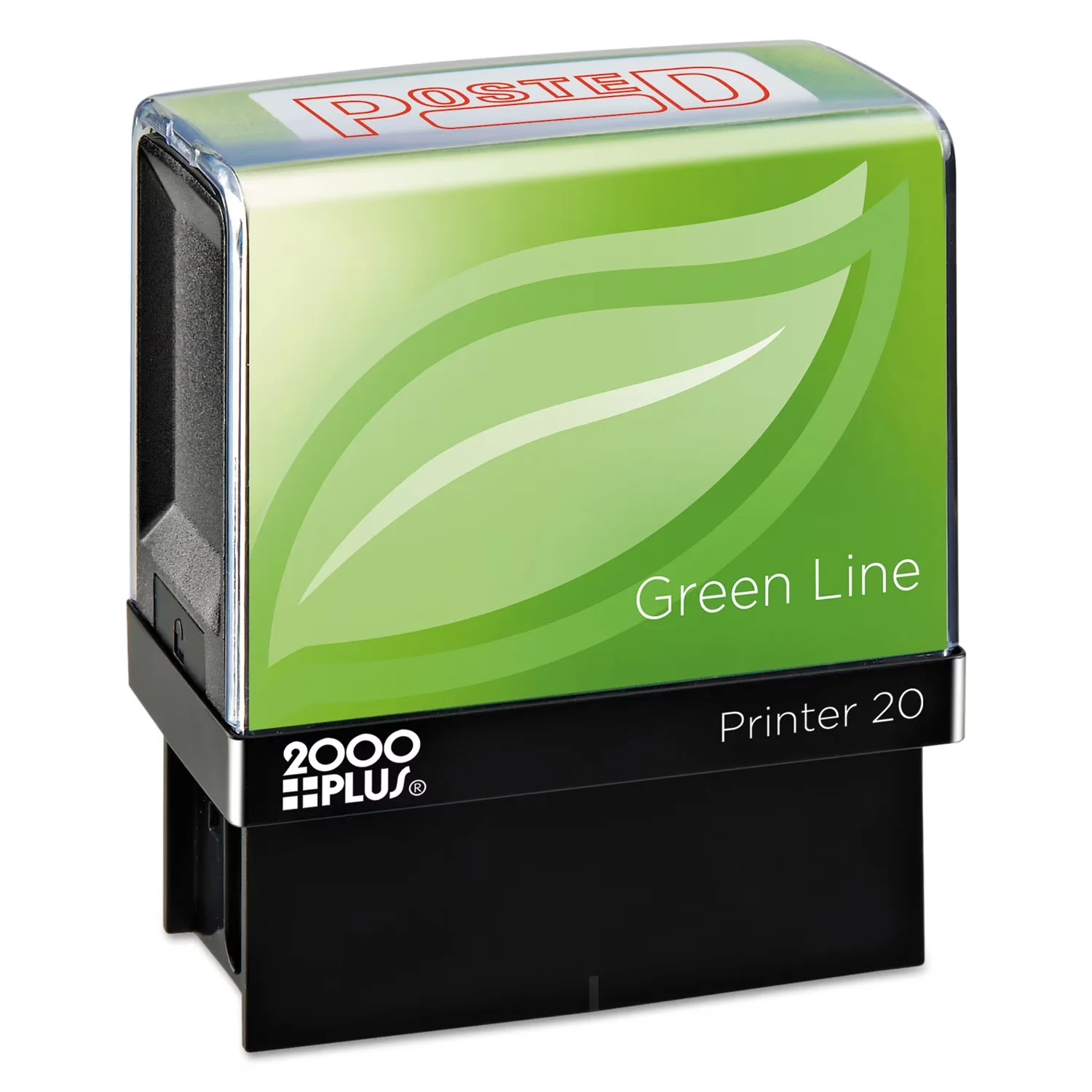 Compact Moving with Uses with water-based ink., Stamp pad is built-in for years of use., Stamp includes recycled content. - Plastic... Model 58098F