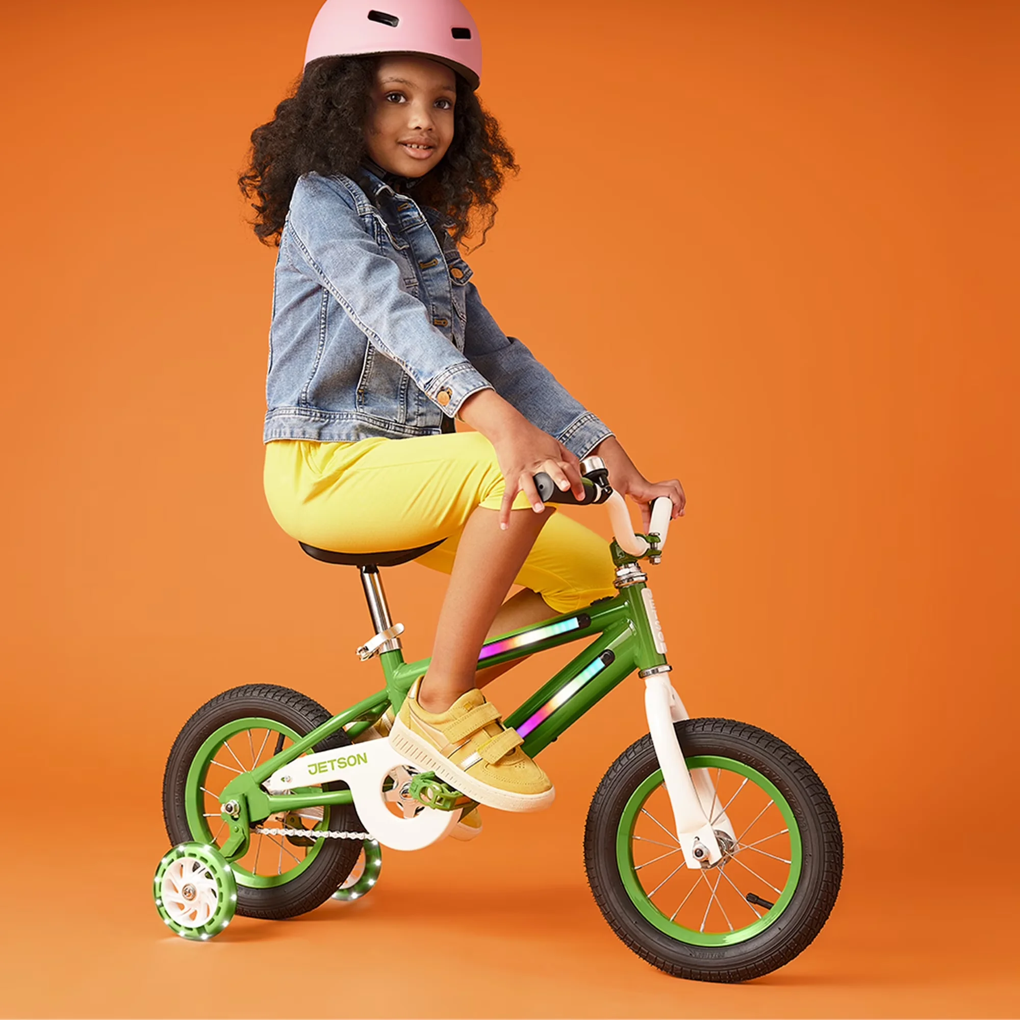 Kids Bike Versatile with Adjustable Seat Height, Adjustable Handlebar Height - Green Model 65ADE3