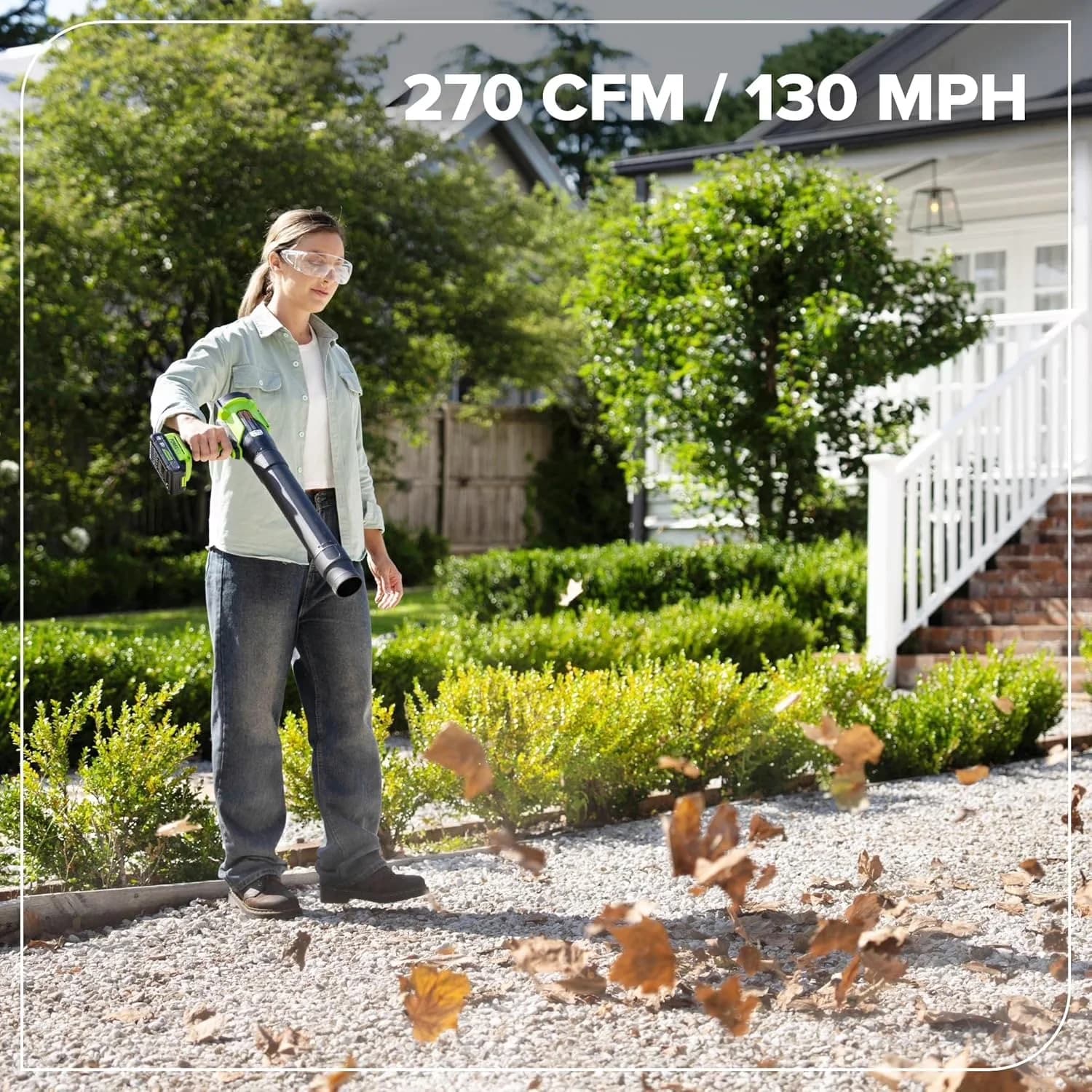 Professional Leaf Blower with Battery, 24V, Powerful - Durable Build Model 6FEDB6
