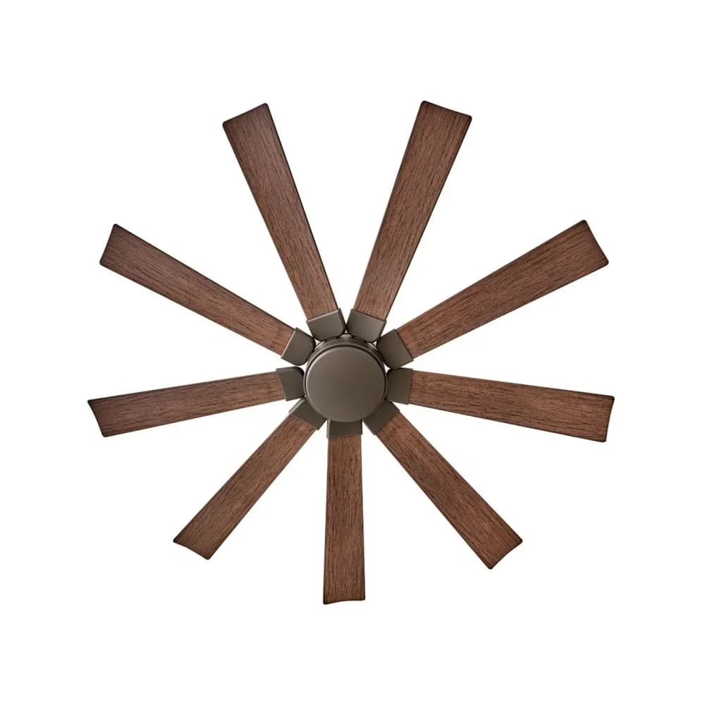 Ceiling Fan Modern with LED, Remote Controlled, Modern - Brown Glass Turbine Model BE8546