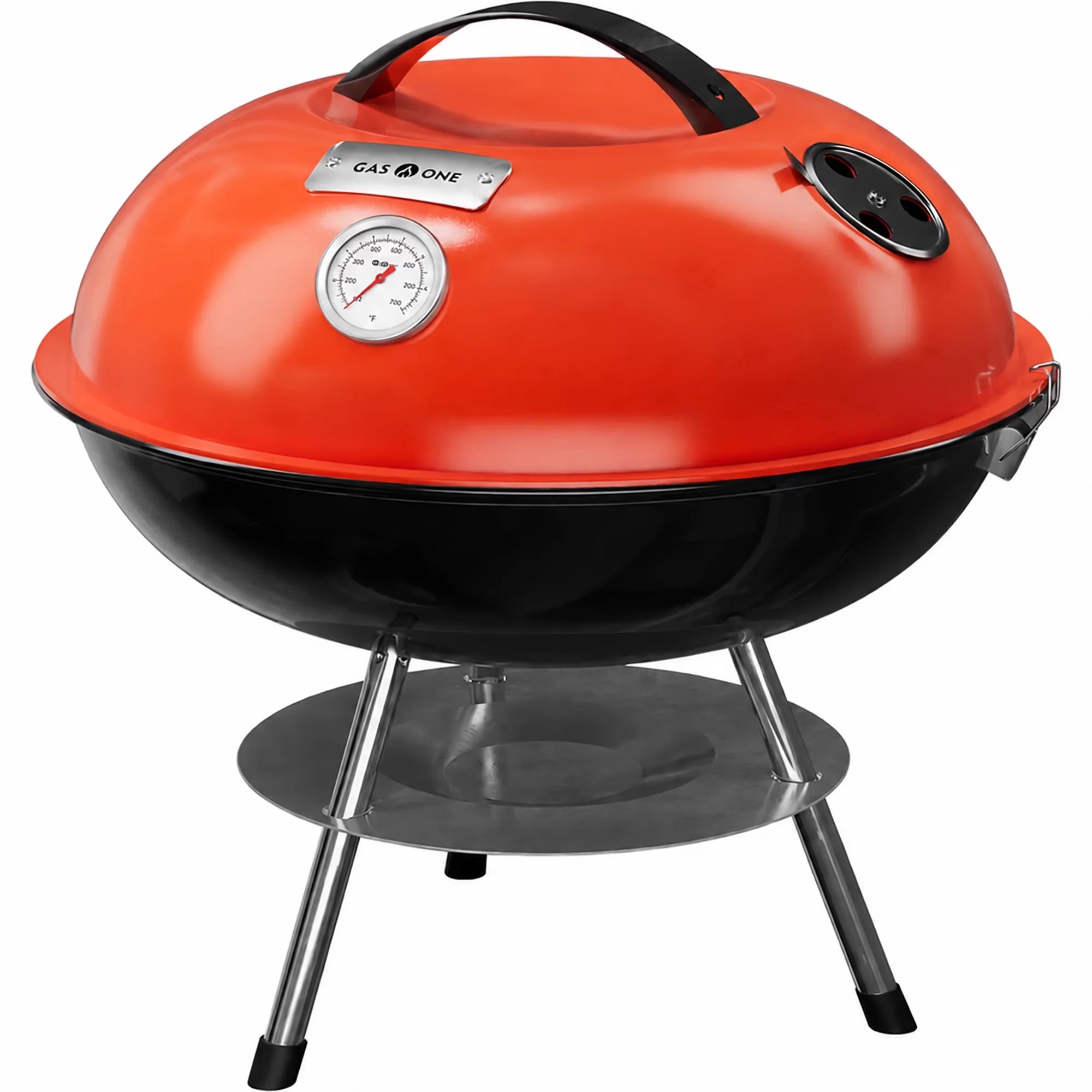 Stylish Combo Grill with Portable - Metal Red 14 in for Multiple Applications Model 97CF50