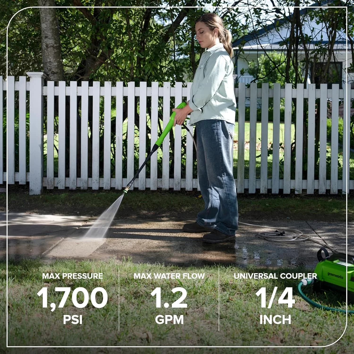 Durable Pressure Washer with Quick Connect Tips, Ideal for Outdoor, Small - Model 759230