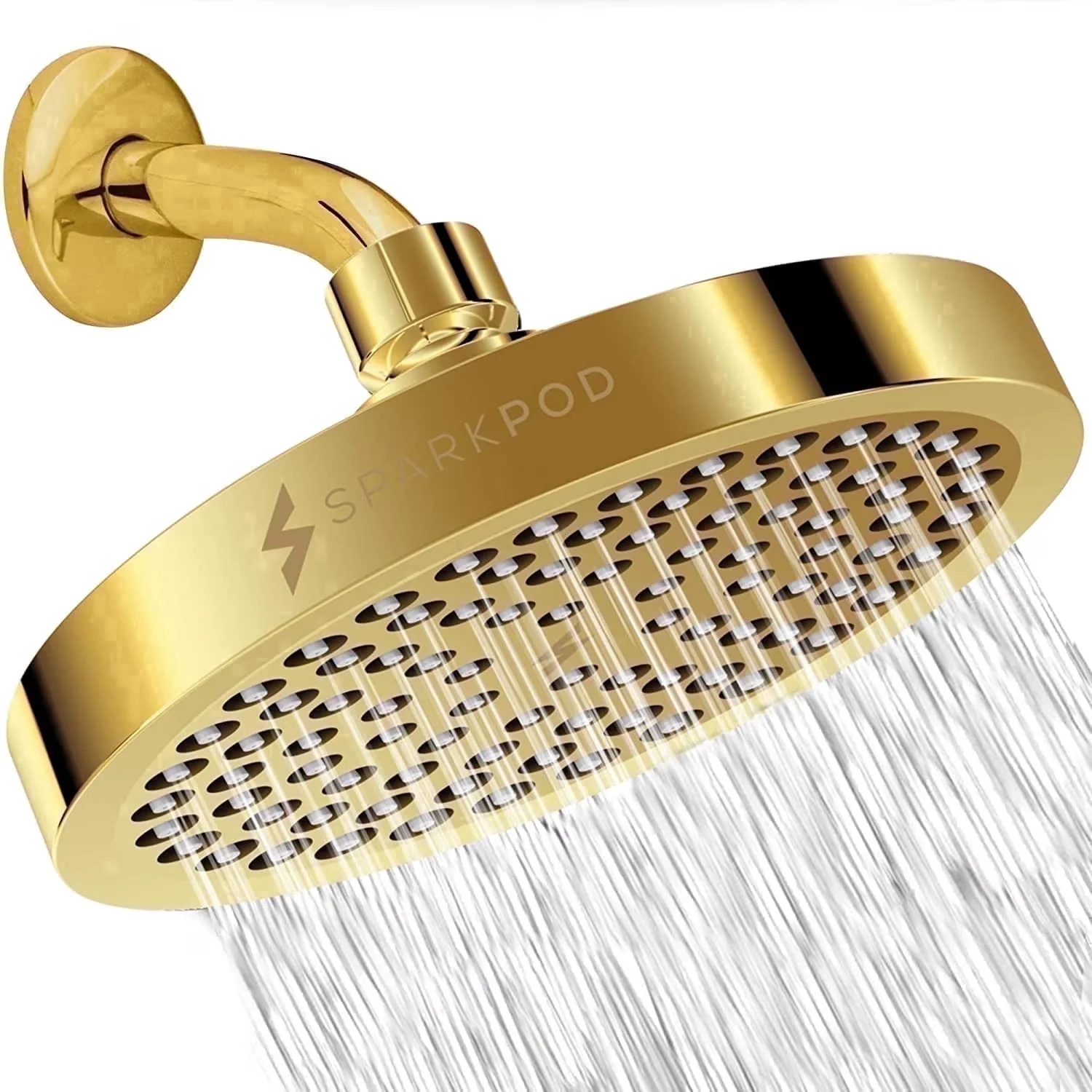 Innovative Shower Head with High Pressure, Self-Cleaning, Easy Installation - Abs Plastic Gold Model B8B3B3