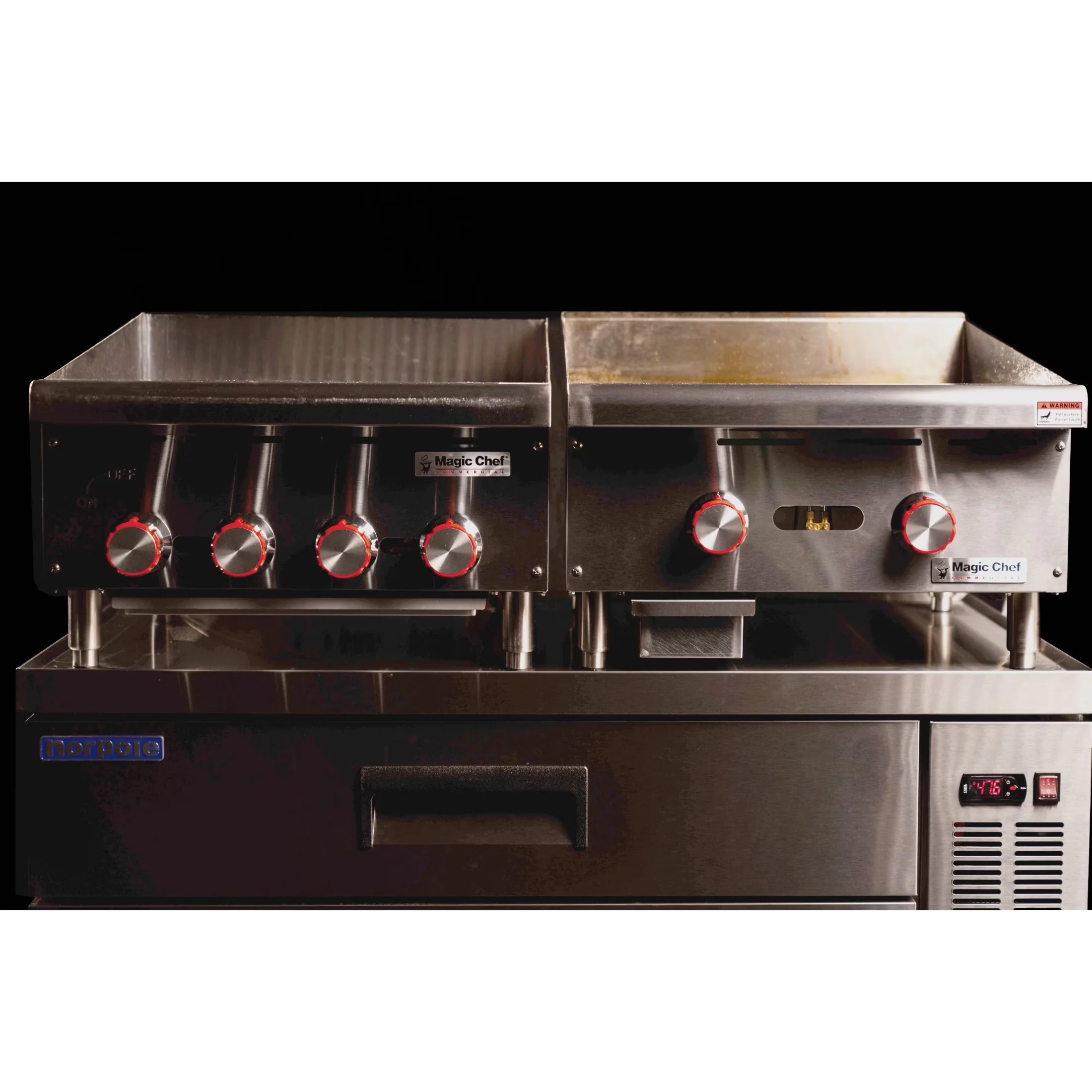 Compact Gas Grill with Portable, 4" adjustable legs - Stainless Steel Silver Model 9994D8