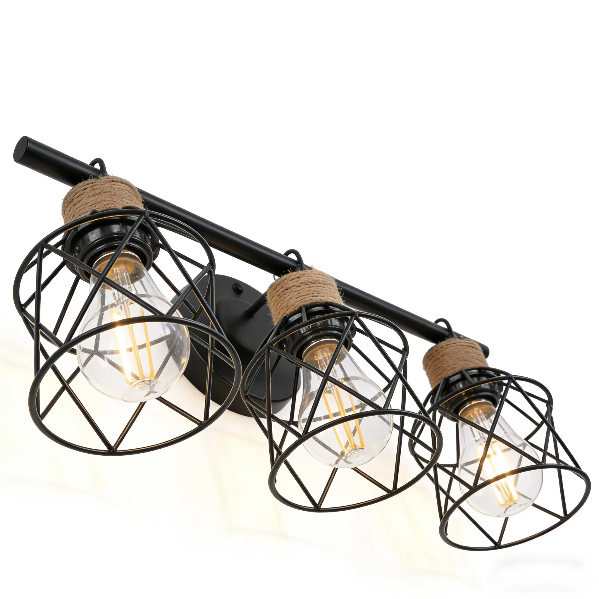 Bathroom Renovation Modern with Incandescent, Multi Mounting Position, Farmhouse - Black Metal Model 3697B2