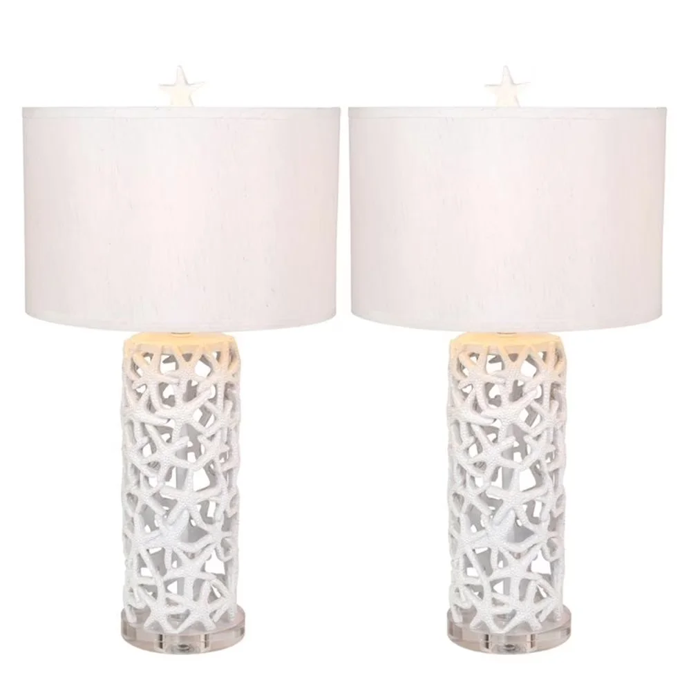 Durable Lamp Set with Material: Resin, Color: White, 3 Way Switch - White Model 62F0E7