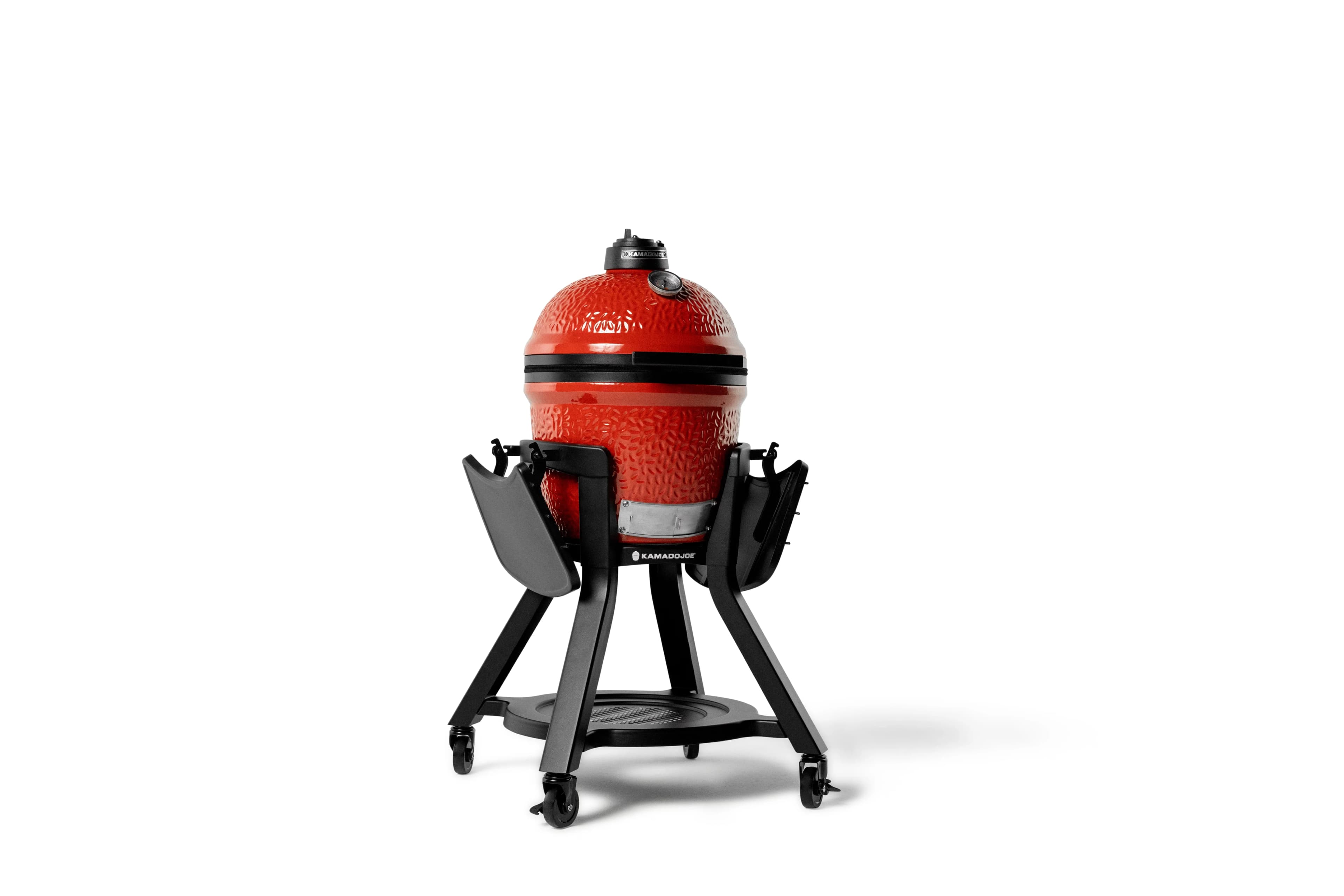 Premium Charcoal Grill with Tool Holder, Adjustable Air Vents - Ceramic, Steel, Stainless Steel, Porcelain, Aluminum Red Model 5D2938